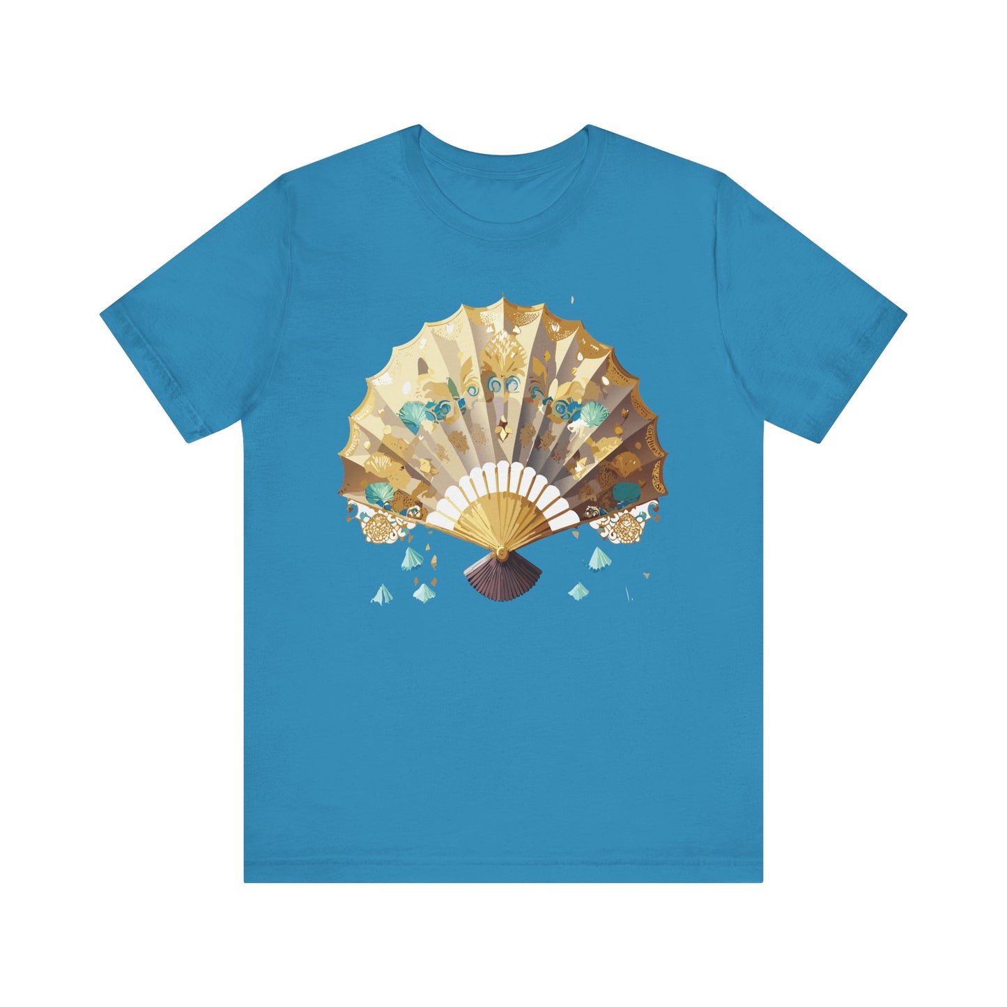 Fan shirt, Shirt with Fan, Tee Shirt with Gold Blower