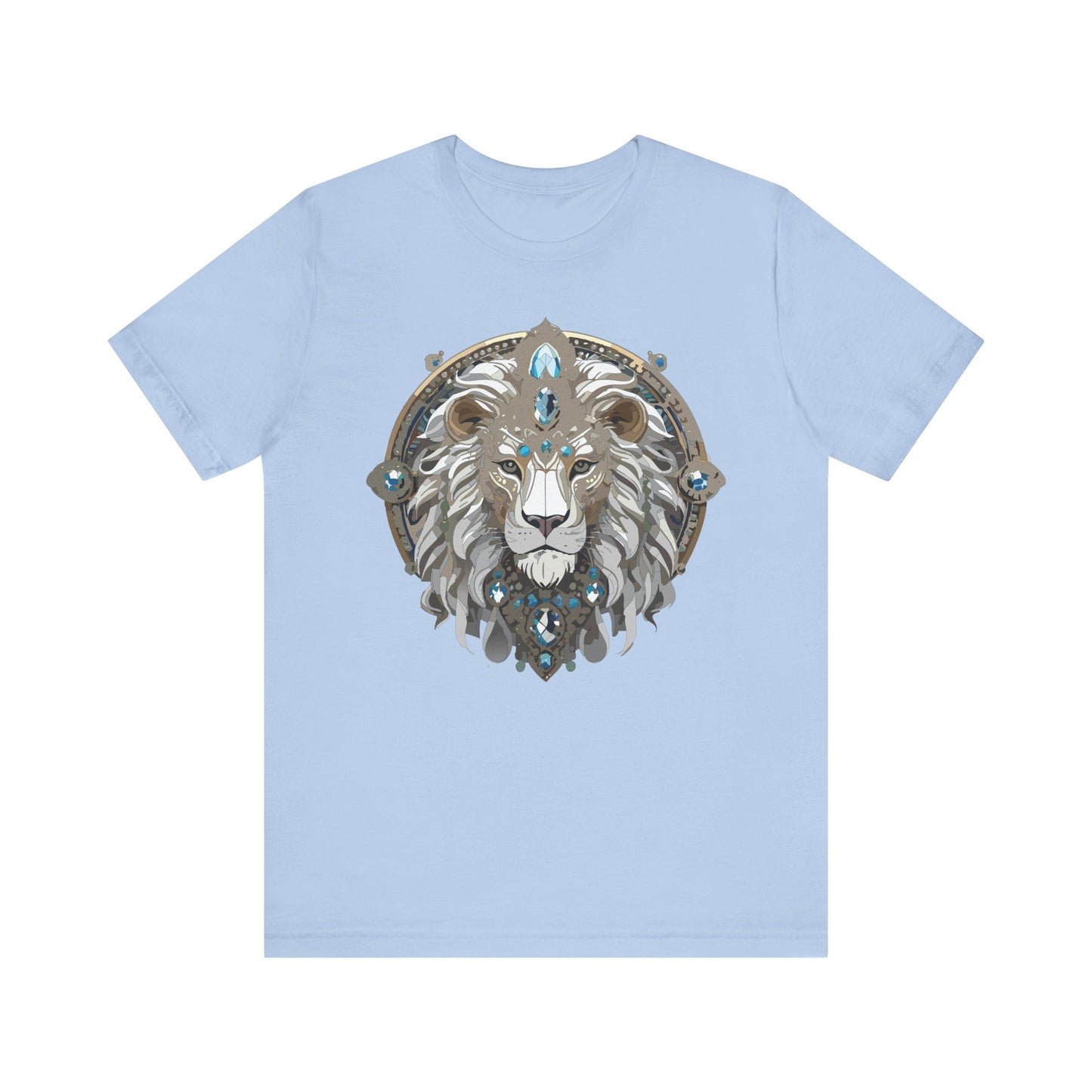 Animal Shirt, Shirt with Animal, Tee Shirt with Gold Animal Medal, Shirt with Antique Animal Medallion