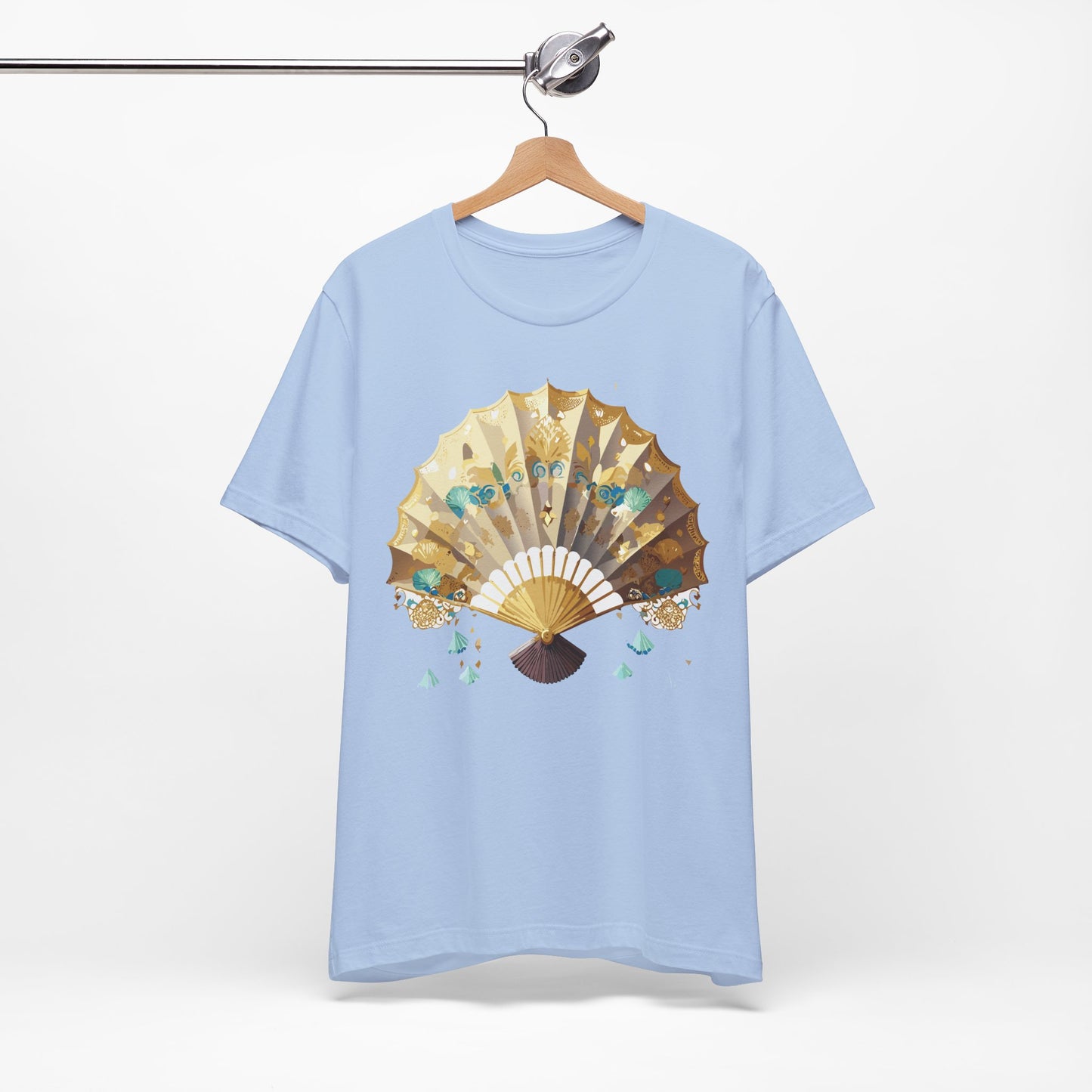 Fan shirt, Shirt with Fan, Tee Shirt with Gold Blower