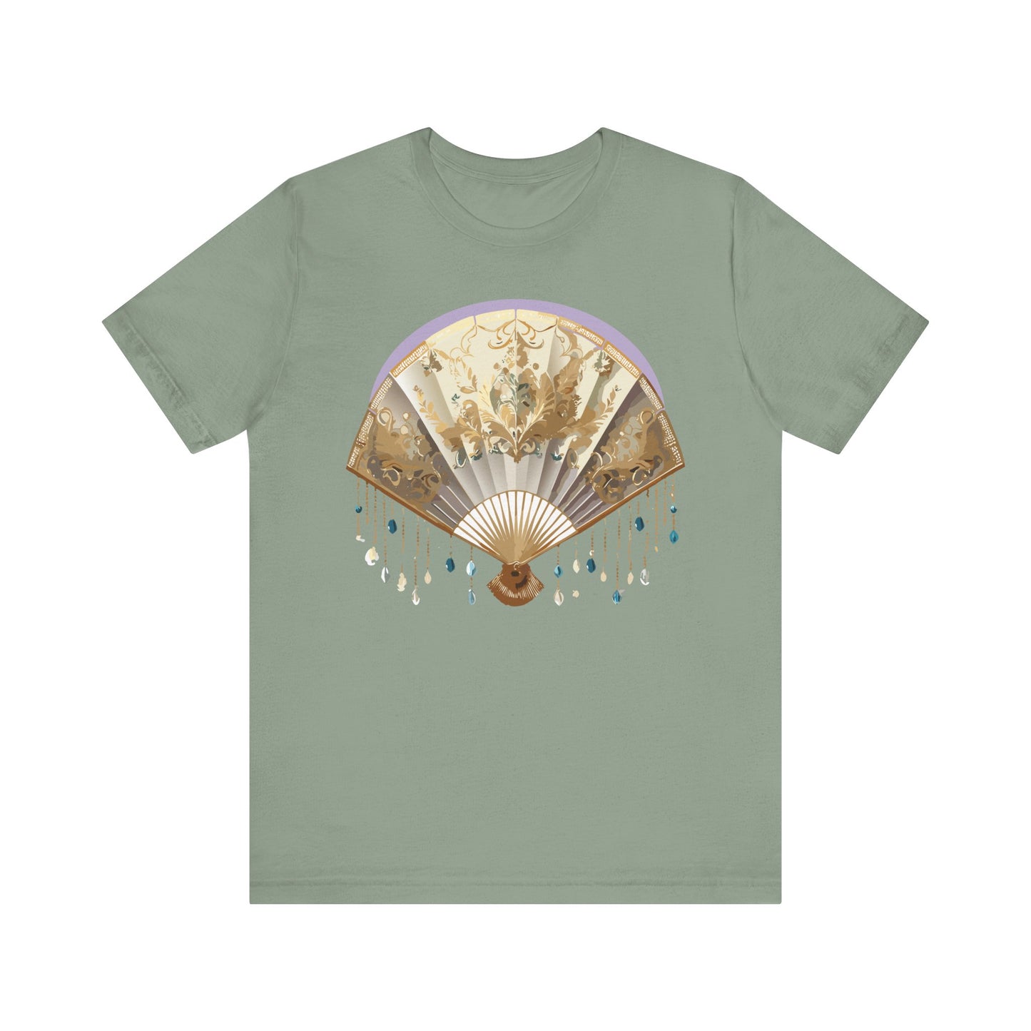 Fan shirt, Shirt with Fan, Tee Shirt with Gold Blower