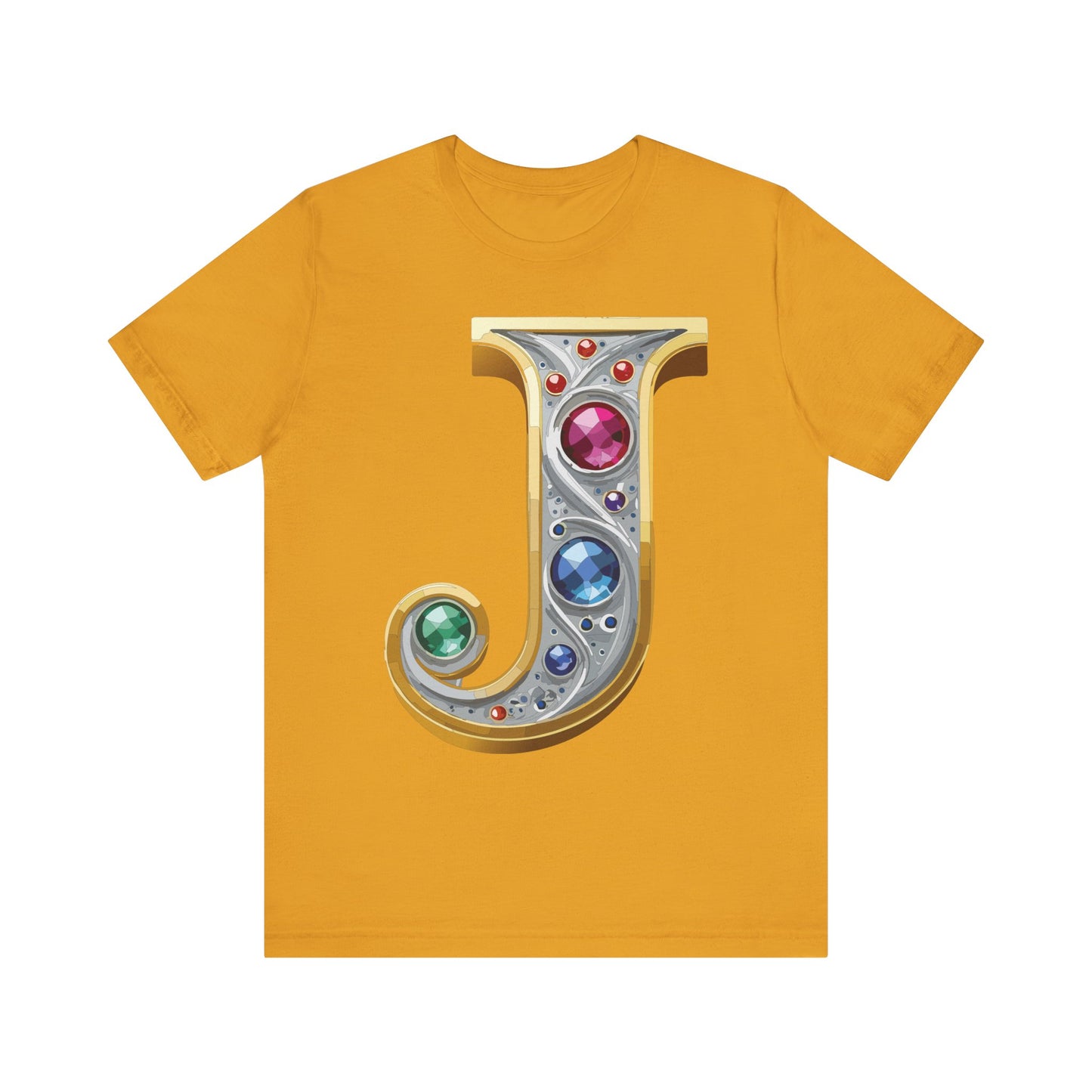 Letter Shirt, Shirt with Letters, Tee Shirt with Gold Letter, Shirt with Antique Letters