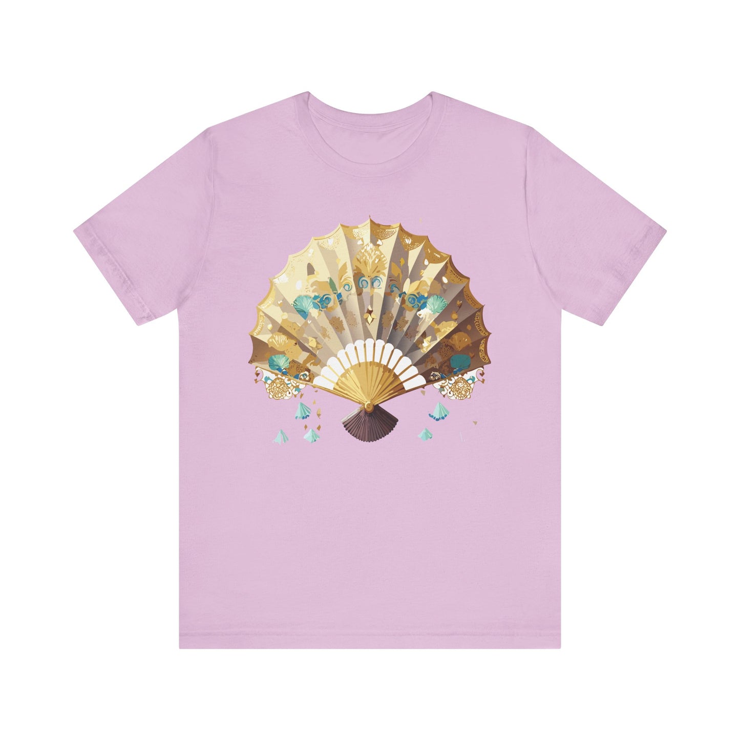 Fan shirt, Shirt with Fan, Tee Shirt with Gold Blower