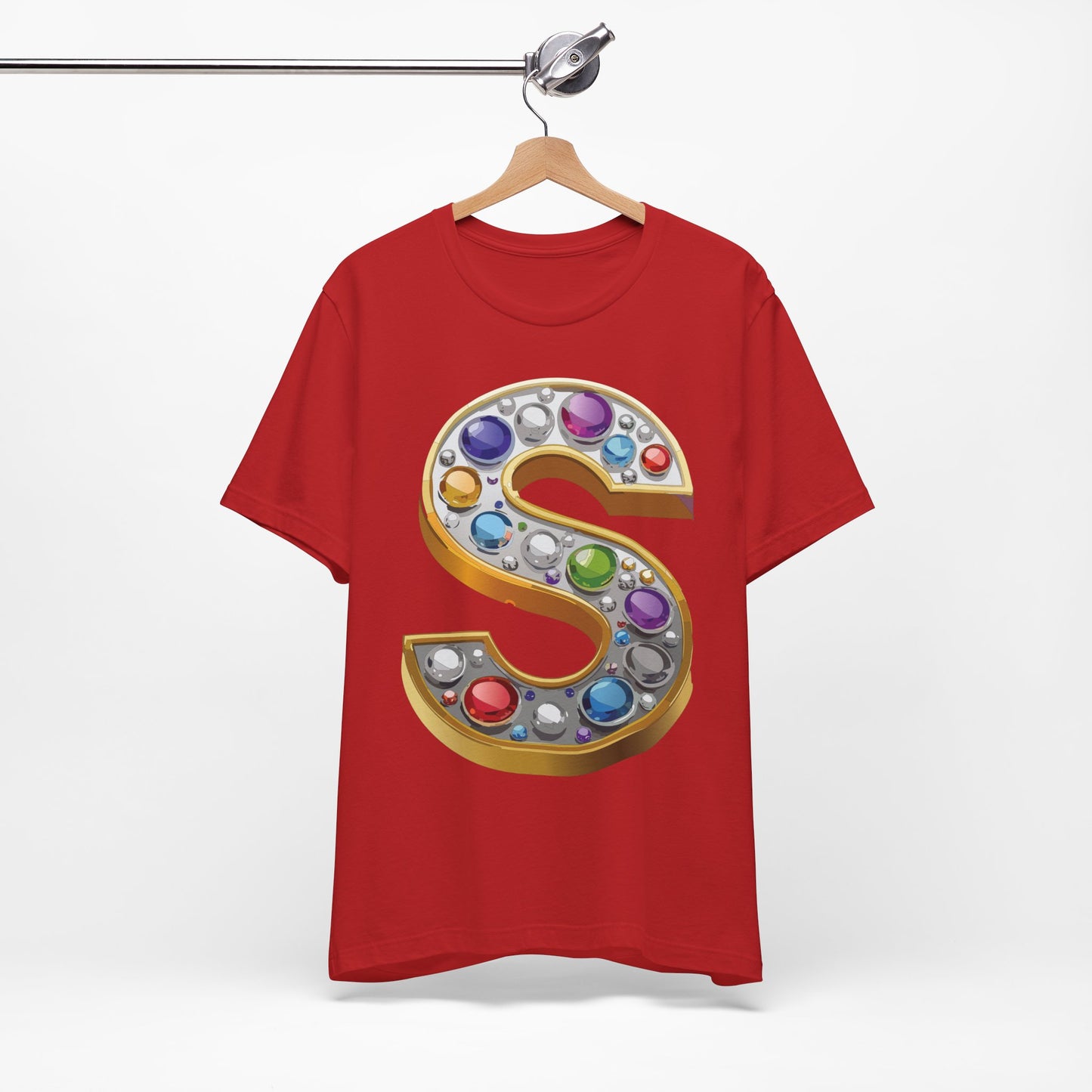Letter Shirt, Shirt with Letters, Tee Shirt with Gold Letter, Shirt with Antique Letters