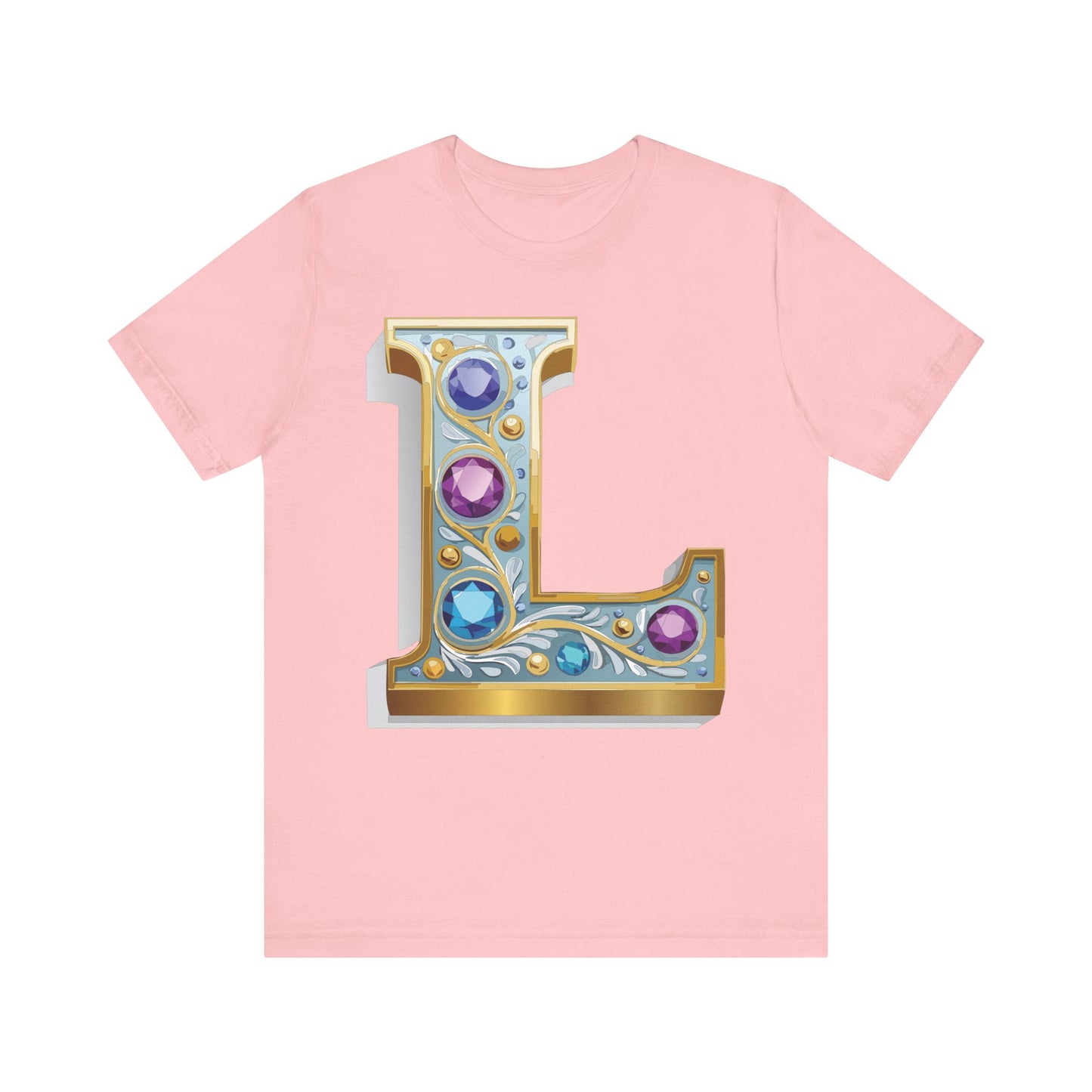 Letter Shirt, Shirt with Letters, Tee Shirt with Gold Letter, Shirt with Antique Letters