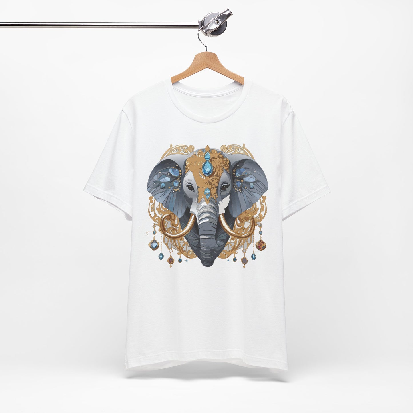 Animal Shirt, Shirt with Animal, Tee Shirt with Gold Animal Medal, Shirt with Antique Animal Medallion