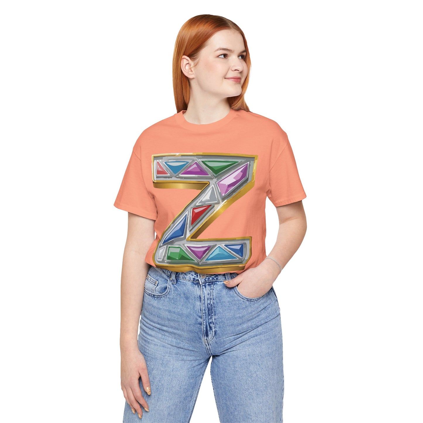 Letter Shirt, Shirt with Letters, Tee Shirt with Gold Letter, Shirt with Antique Letters