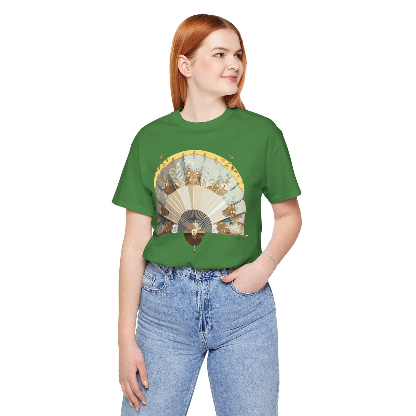 Fan shirt, Shirt with Fan, Tee Shirt with Gold Blower