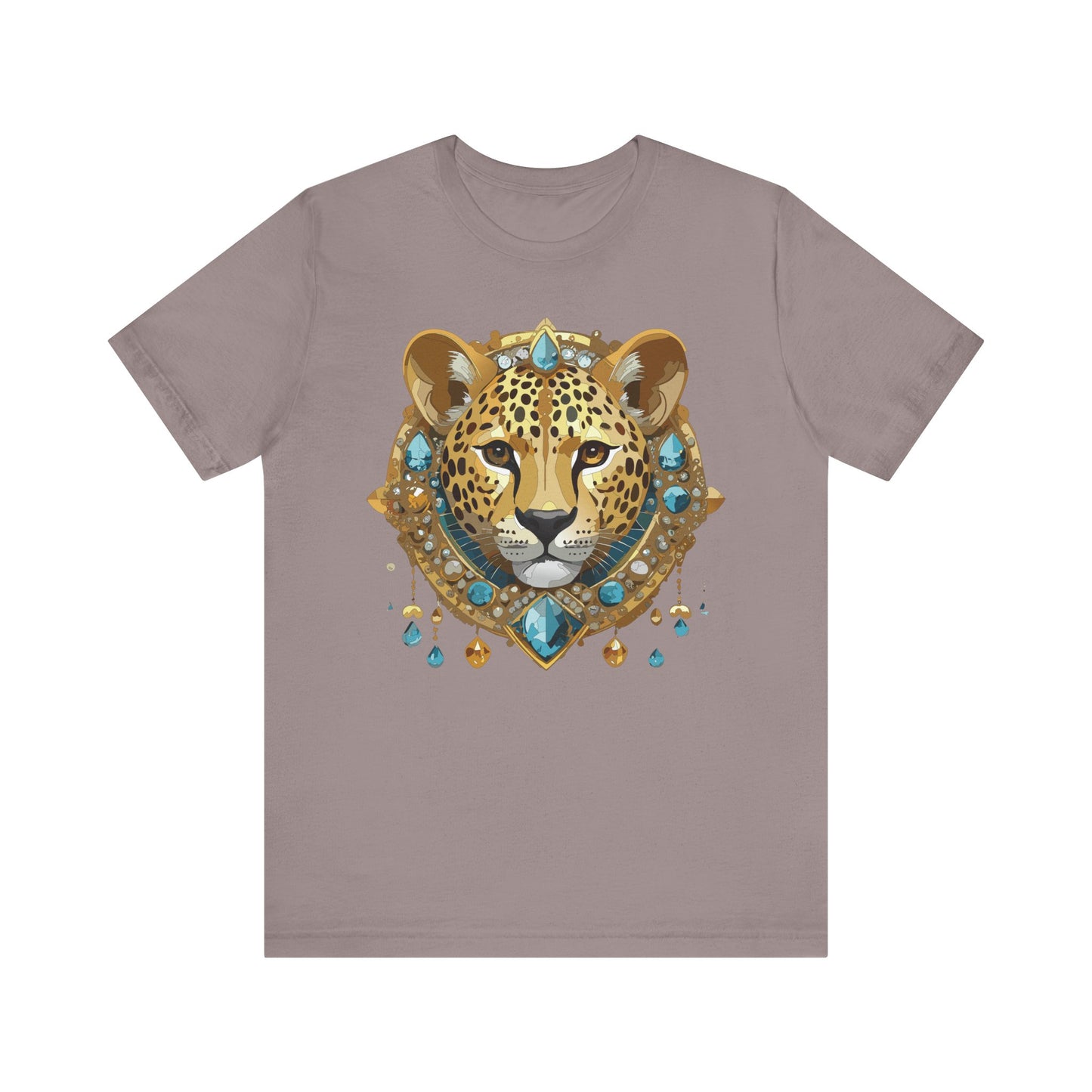 Animal Shirt, Shirt with Animal, Tee Shirt with Gold Animal Medal, Shirt with Antique Animal Medallion