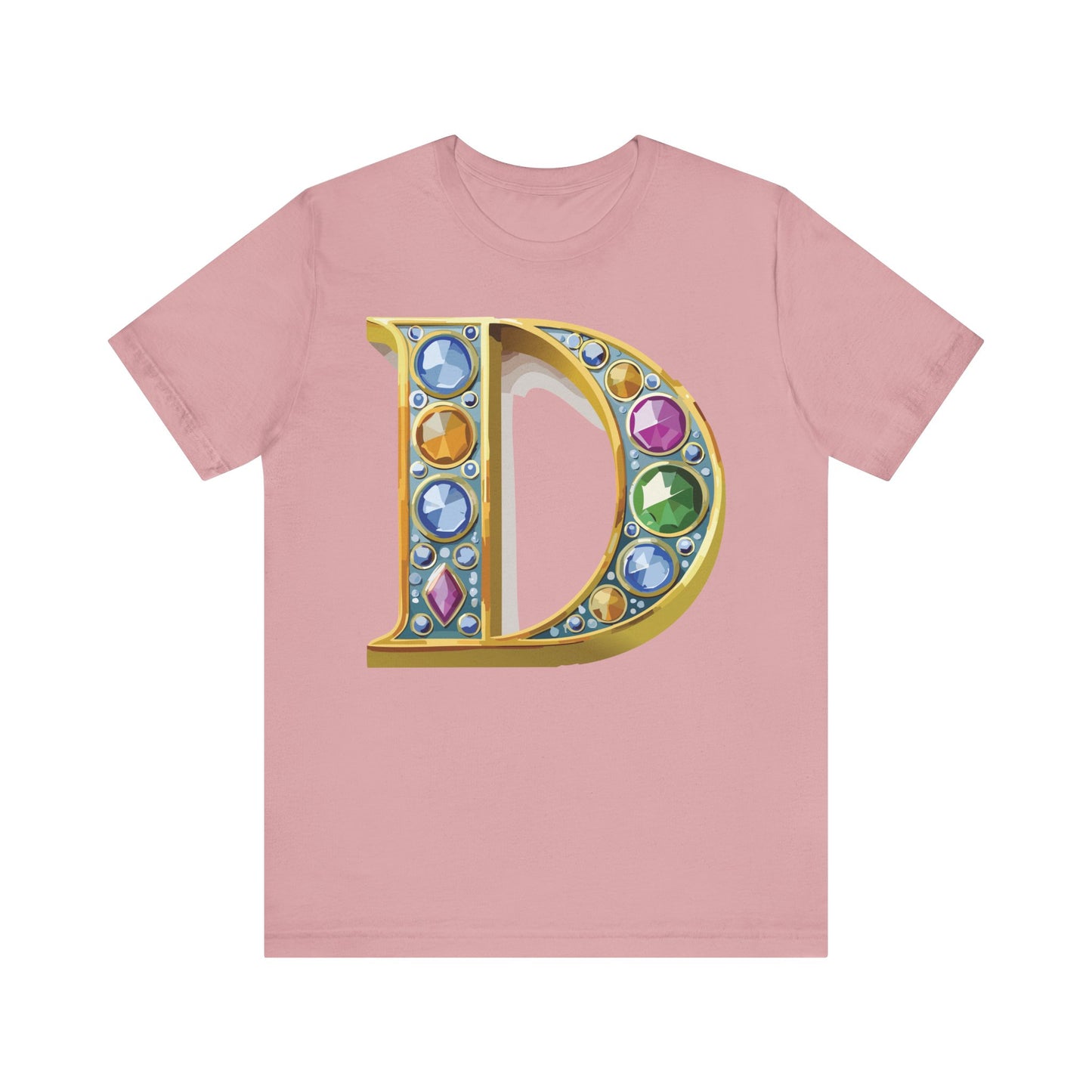 Letter Shirt, Shirt with Letters, Tee Shirt with Gold Letter, Shirt with Antique Letters
