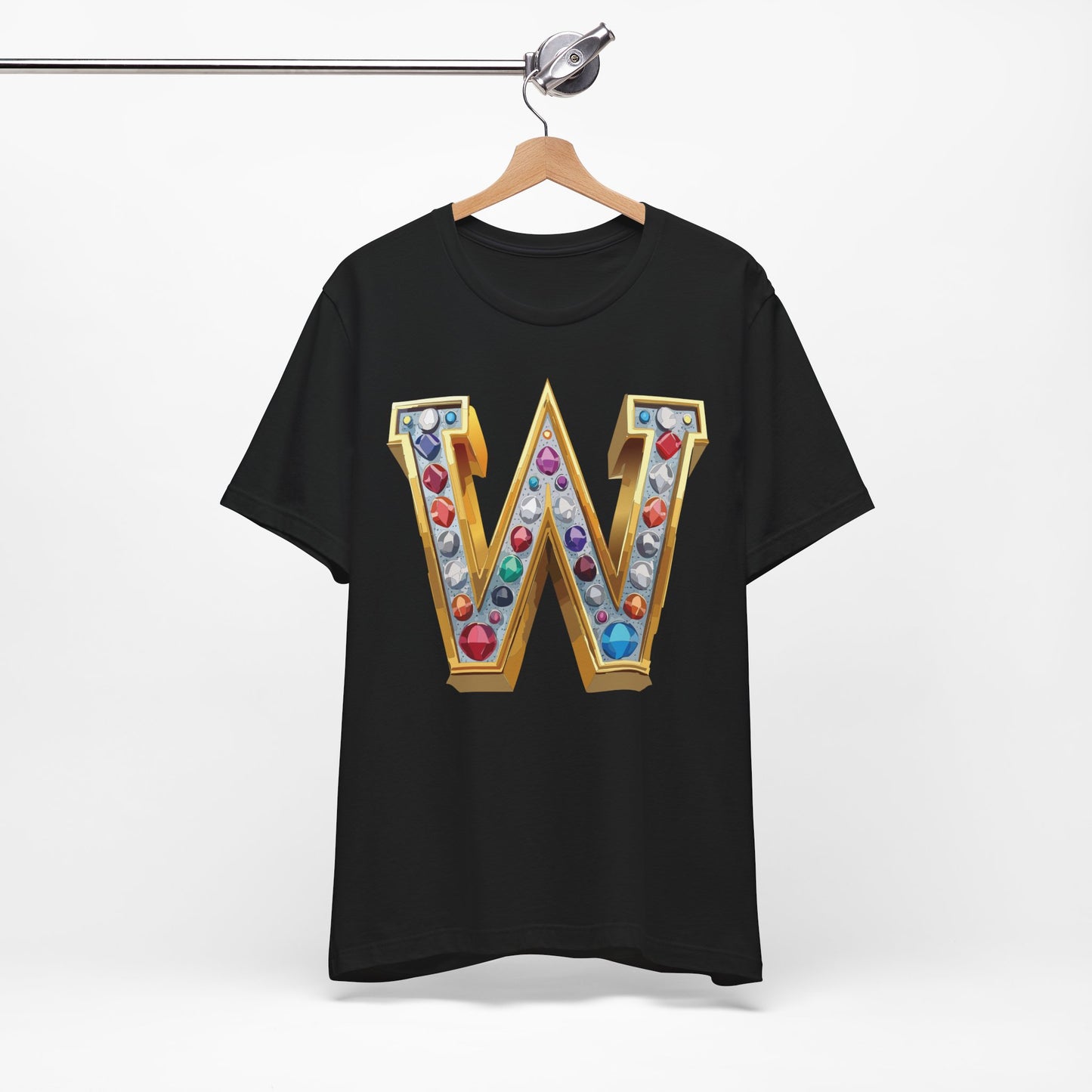 Letter Shirt, Shirt with Letters, Tee Shirt with Gold Letter, Shirt with Antique Letters