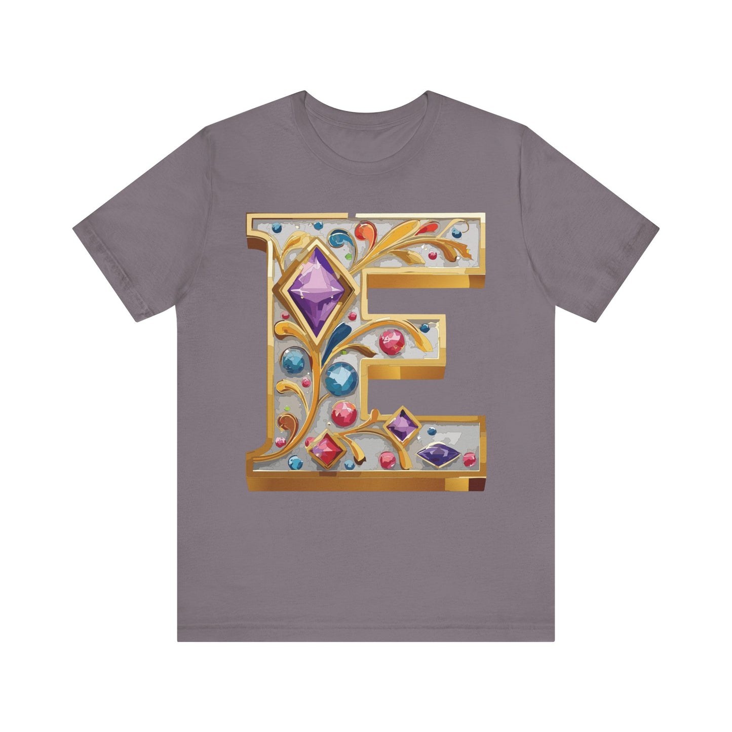 Letter Shirt, Shirt with Letters, Tee Shirt with Gold Letter, Shirt with Antique Letters
