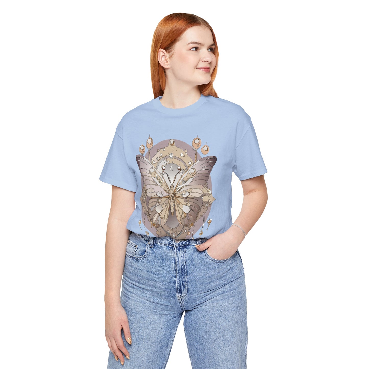 Butterfly Shirt, Shirt with Butterfly, Tee Shirt with Antique Butterfly