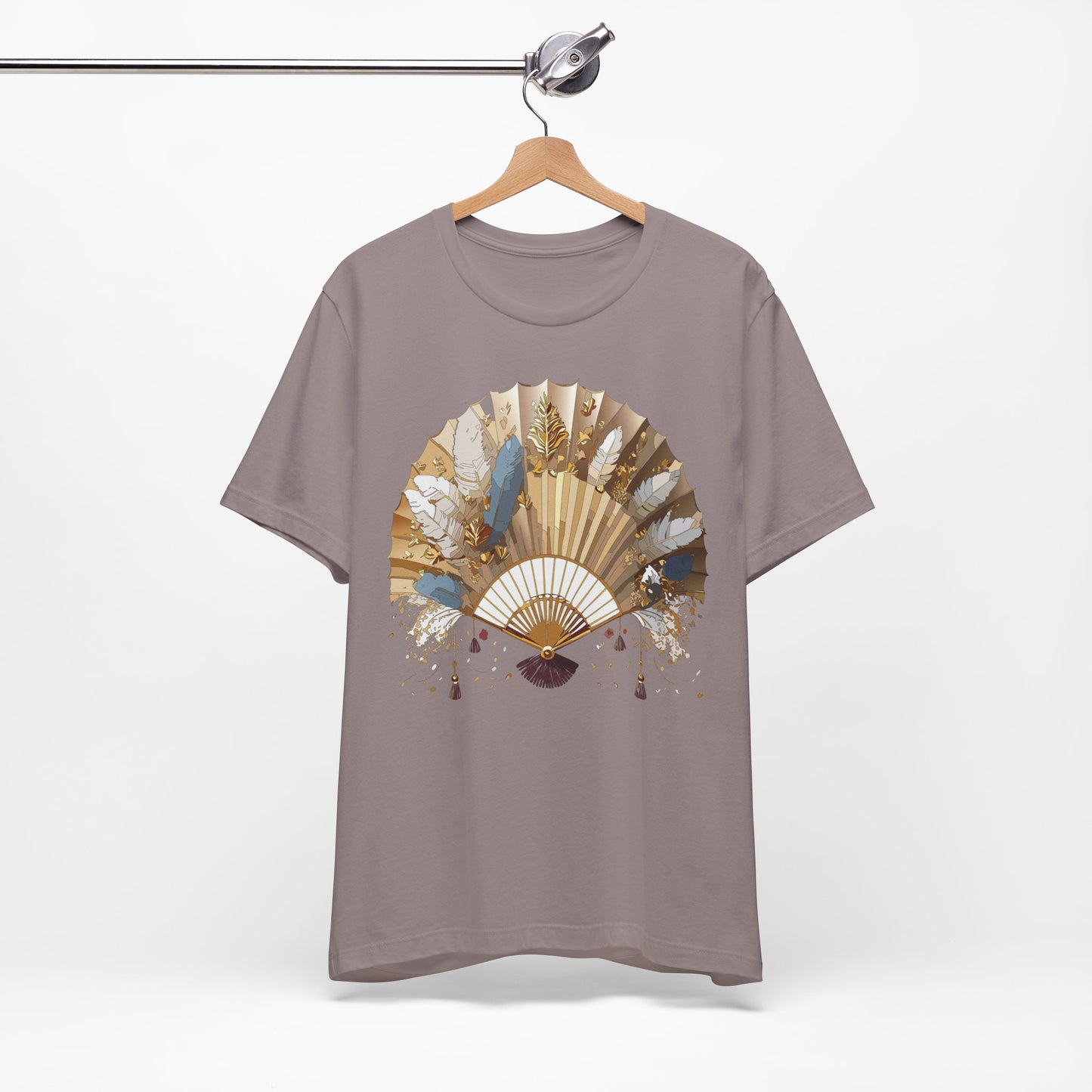 Fan shirt, Shirt with Fan, Tee Shirt with Gold Blower