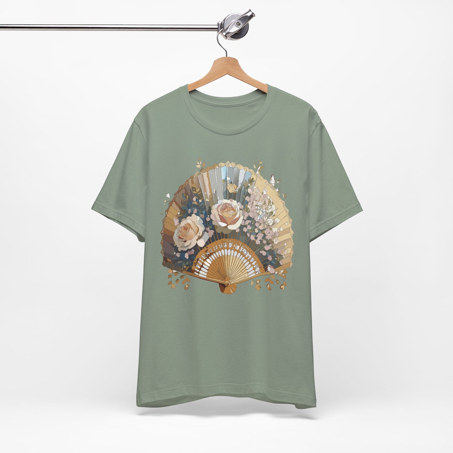 Fan shirt, Shirt with Fan, Tee Shirt with Gold Blower
