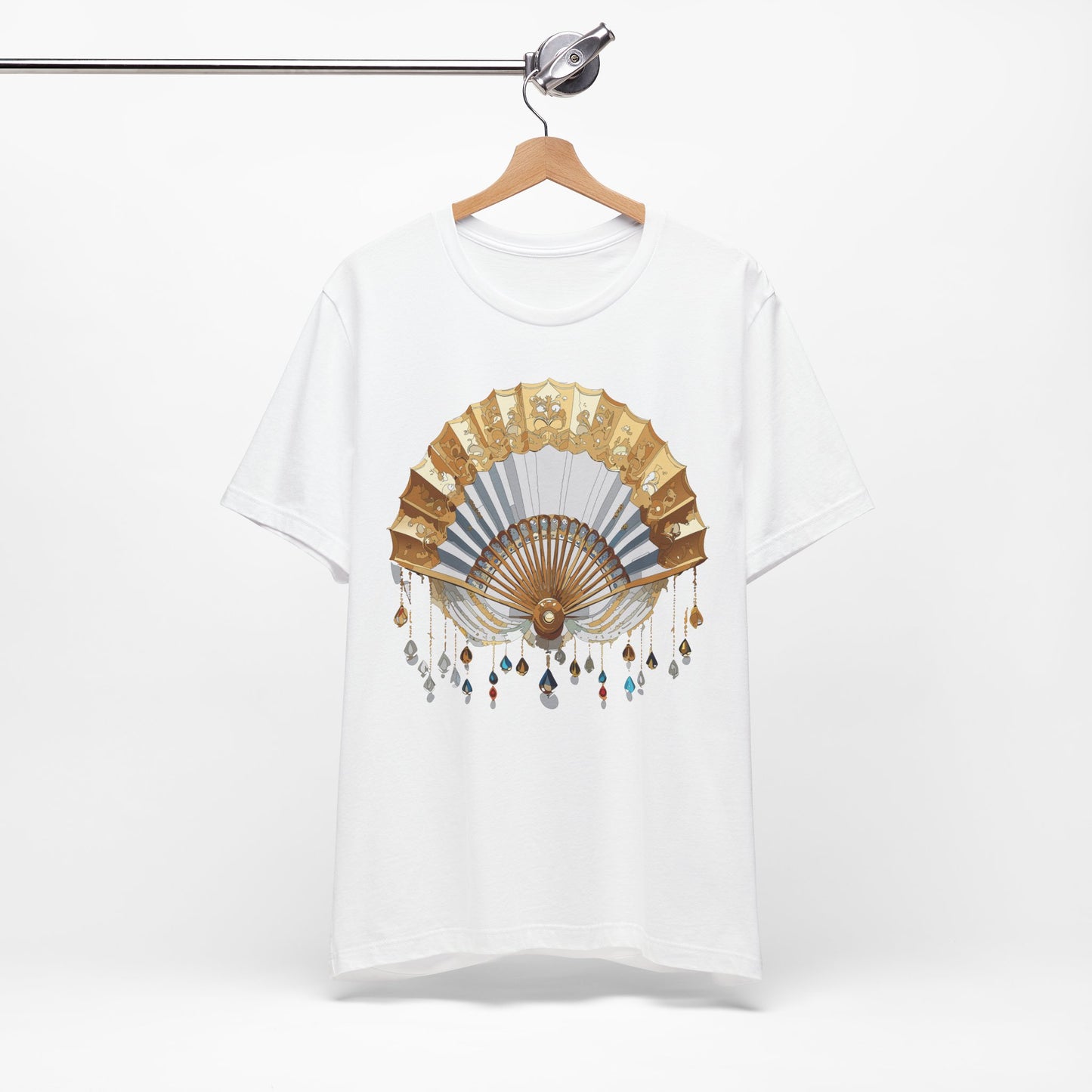 Fan shirt, Shirt with Fan, Tee Shirt with Gold Blower