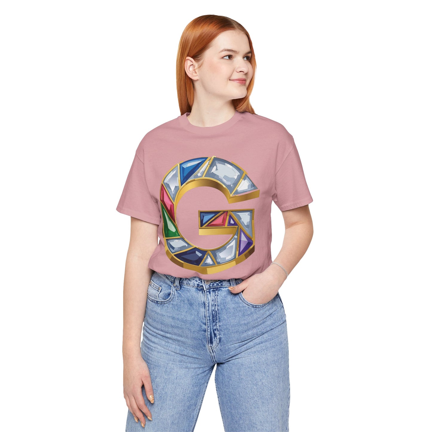 Letter Shirt, Shirt with Letters, Tee Shirt with Gold Letter, Shirt with Antique Letters