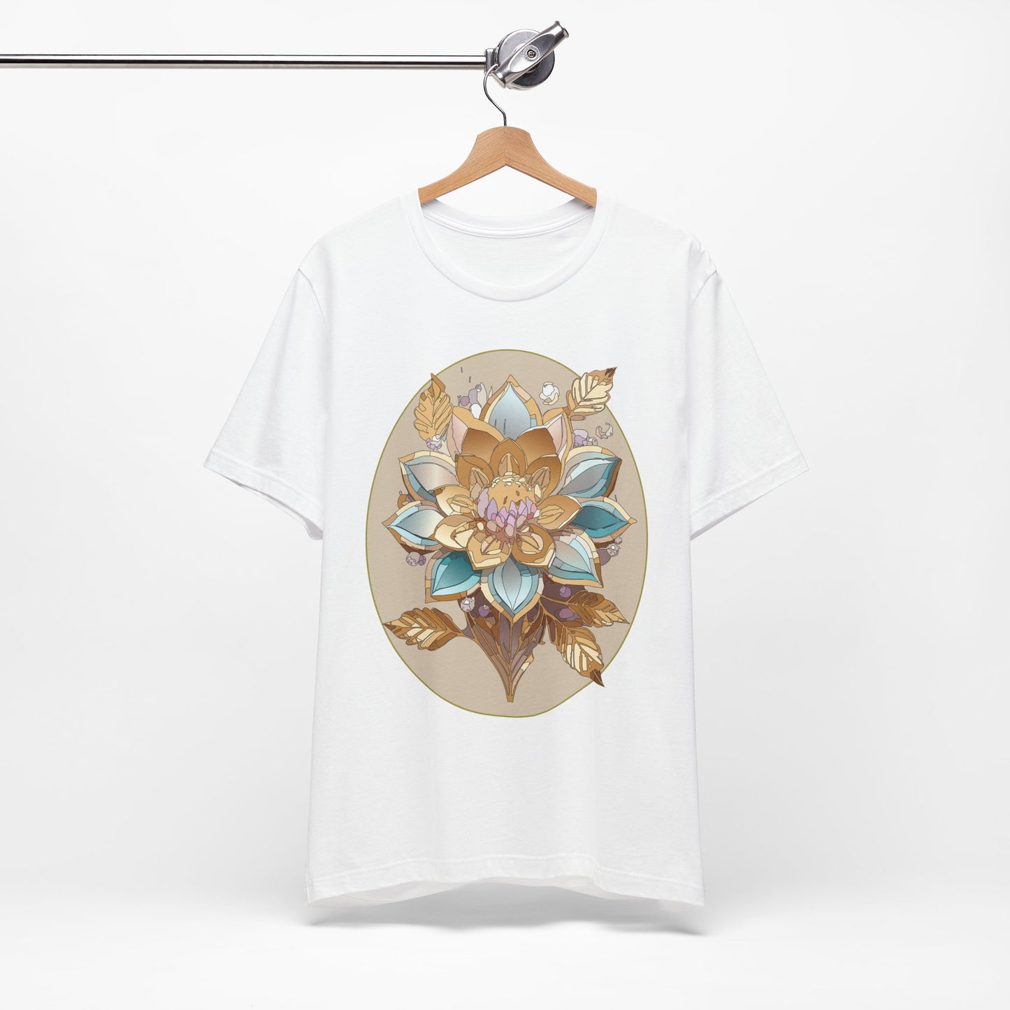 Floral Shirt, Flower Shirt, Tee Shirt with Antique Flower