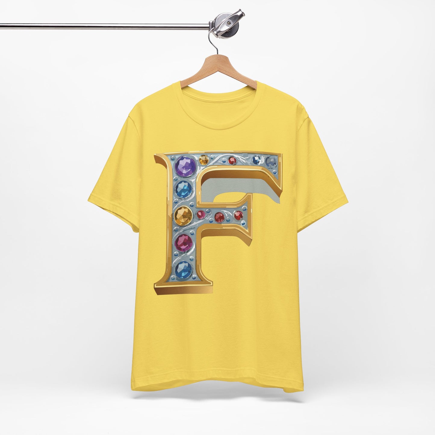 Letter Shirt, Shirt with Letters, Tee Shirt with Gold Letter, Shirt with Antique Letters