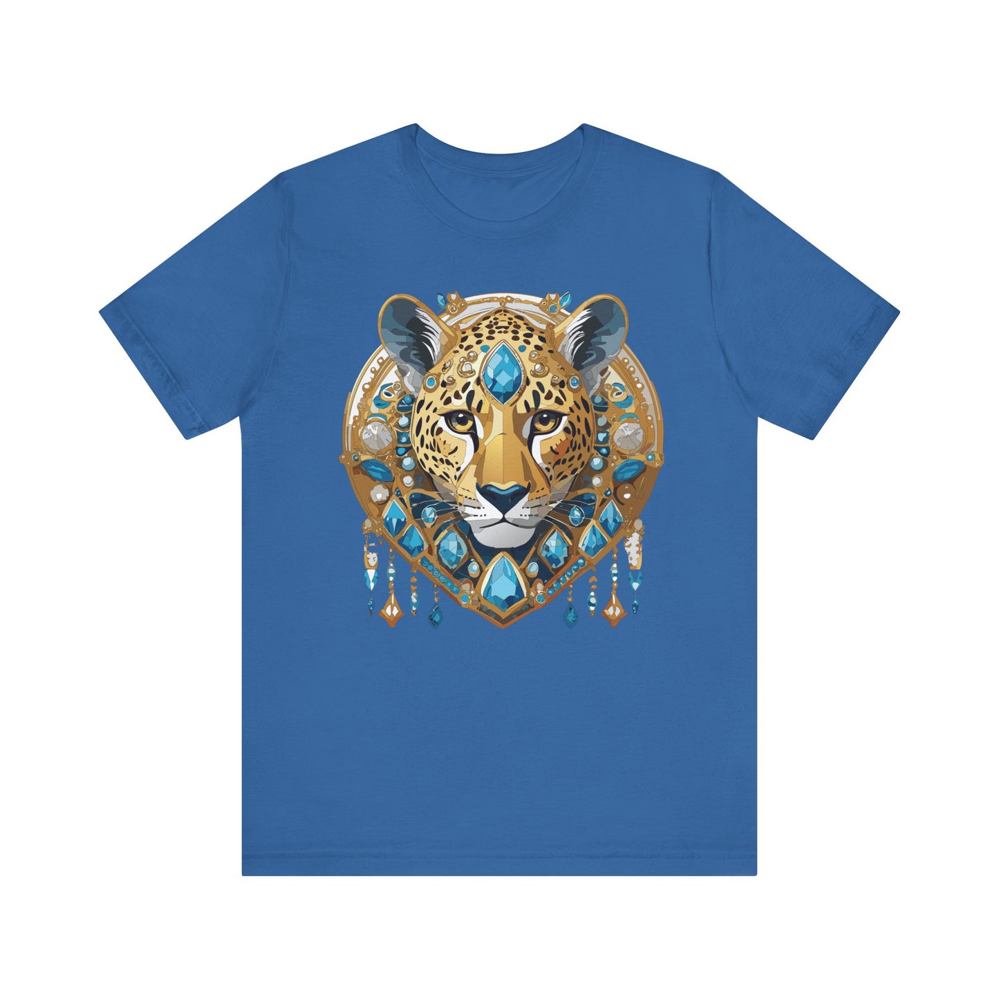 Animal Shirt, Shirt with Animal, Tee Shirt with Gold Animal Medal, Shirt with Antique Animal Medallion