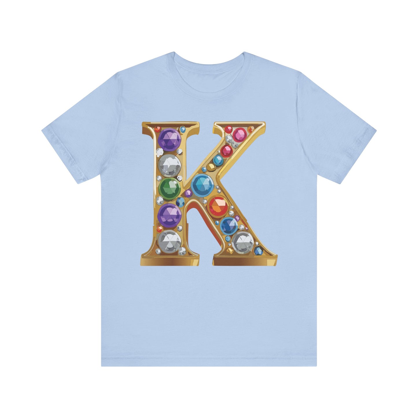 Letter Shirt, Shirt with Letters, Tee Shirt with Gold Letter, Shirt with Antique Letters