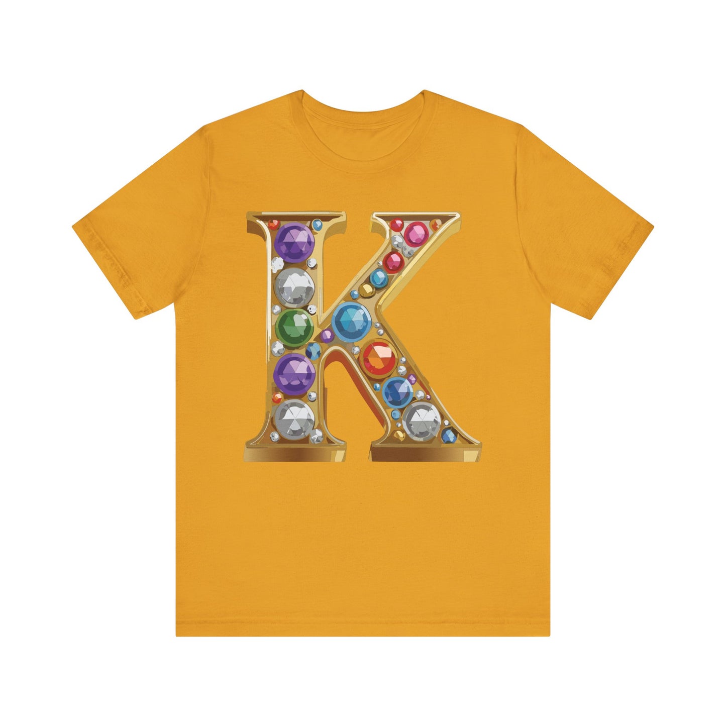 Letter Shirt, Shirt with Letters, Tee Shirt with Gold Letter, Shirt with Antique Letters