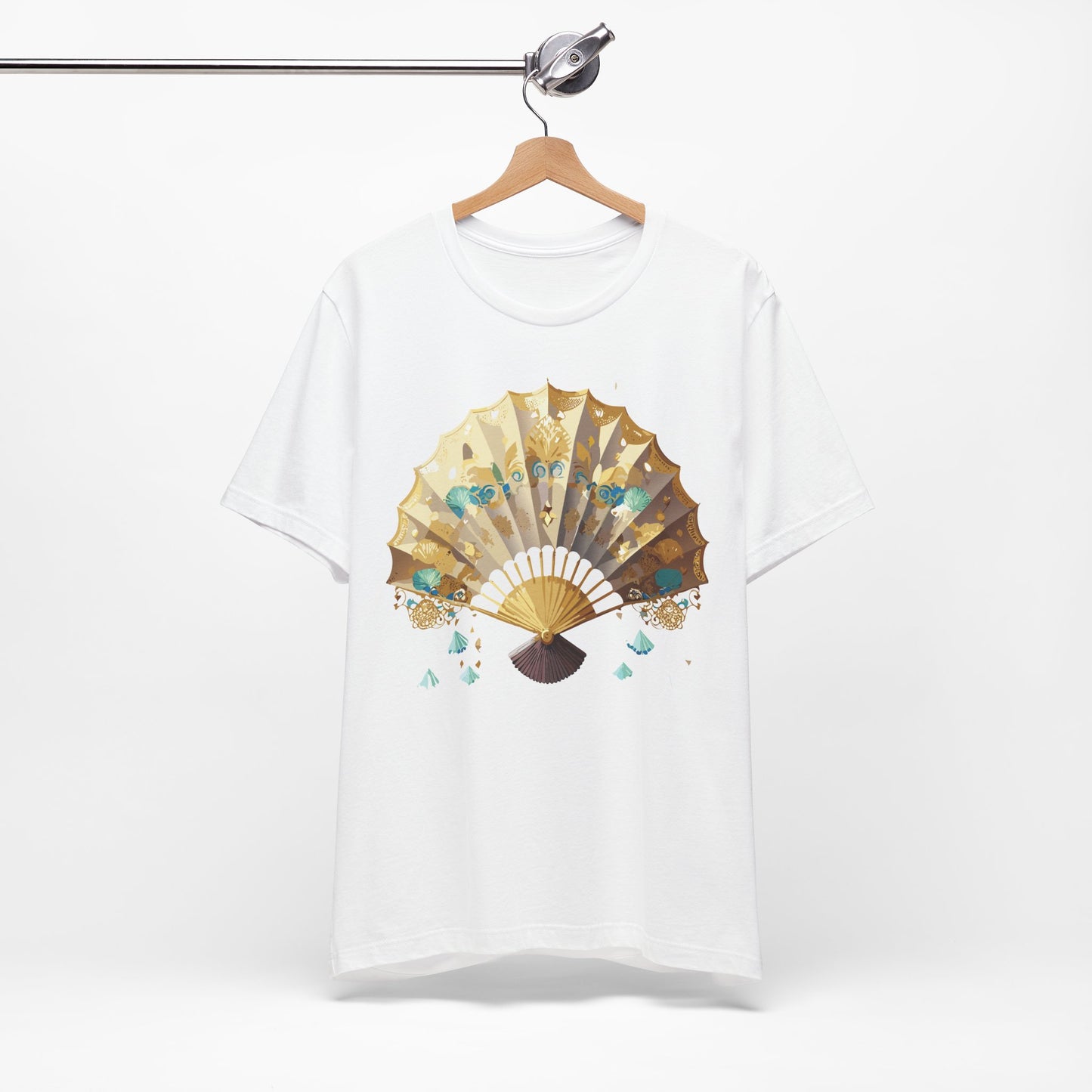 Fan shirt, Shirt with Fan, Tee Shirt with Gold Blower