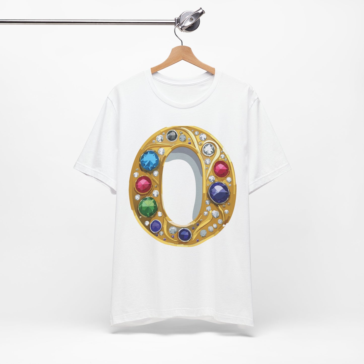 Letter Shirt, Shirt with Letters, Tee Shirt with Gold Letter, Shirt with Antique Letters