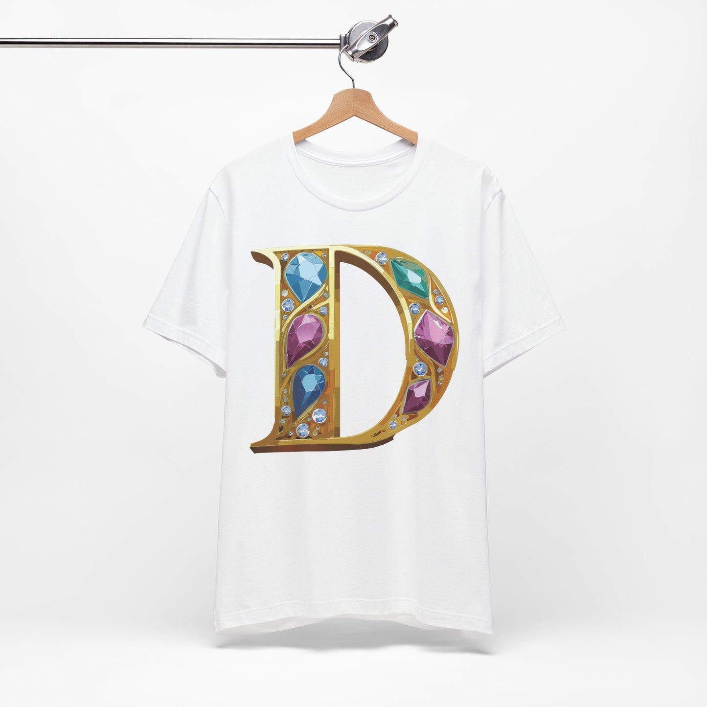 Letter Shirt, Shirt with Letters, Tee Shirt with Gold Letter, Shirt with Antique Letters