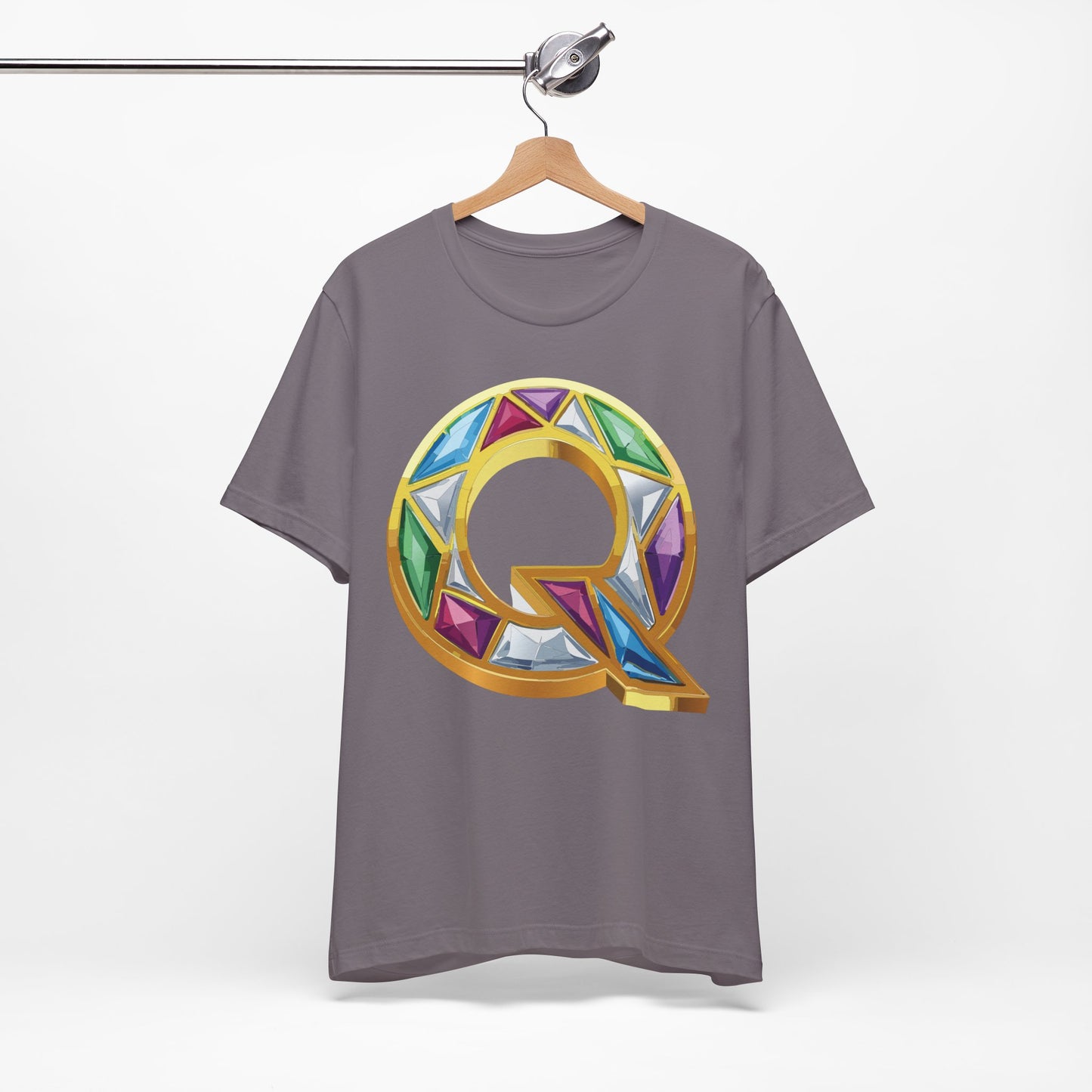 Letter Shirt, Shirt with Letters, Tee Shirt with Gold Letter, Shirt with Antique Letters