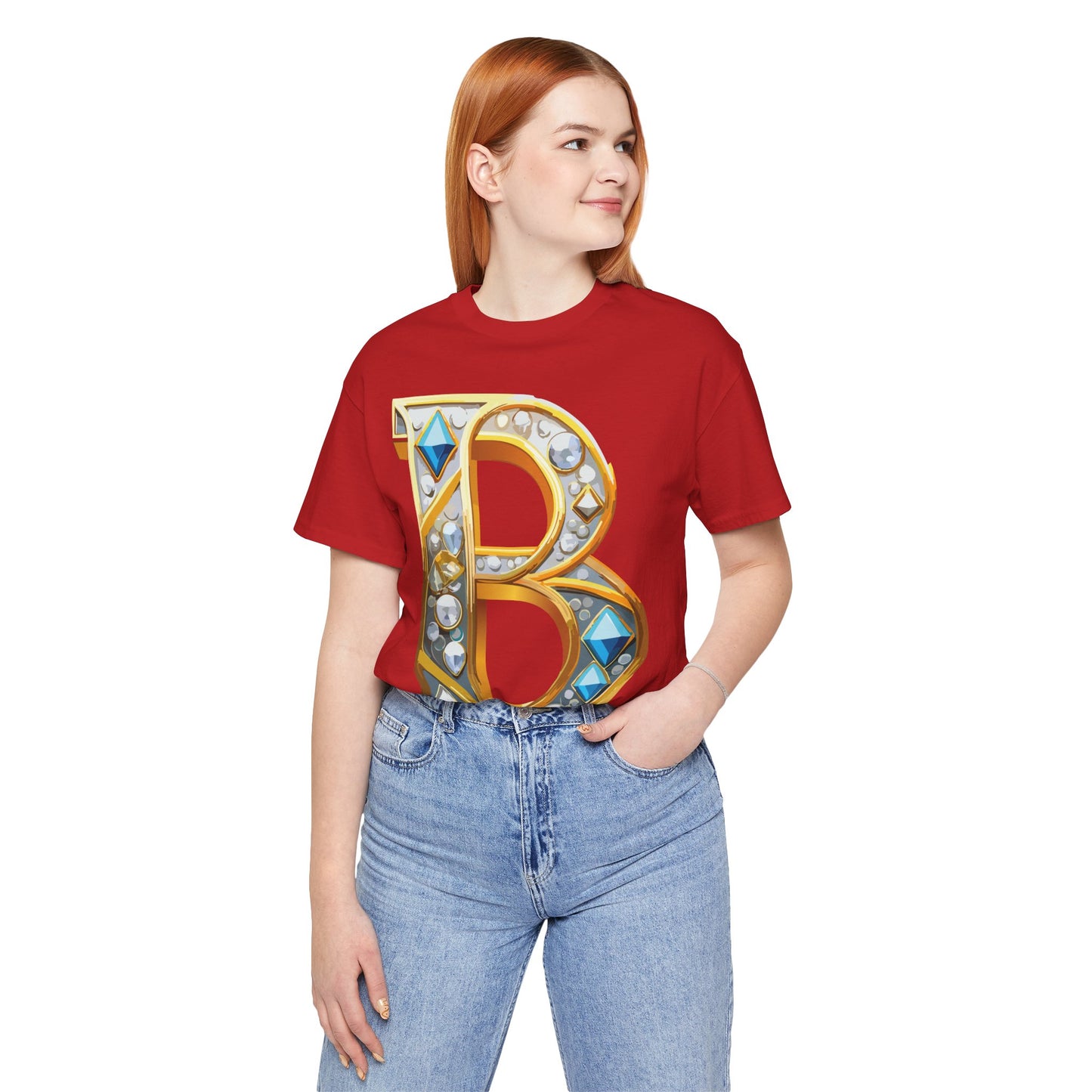 Letter Shirt, Shirt with Letters, Tee Shirt with Gold Letter, Shirt with Antique Letters