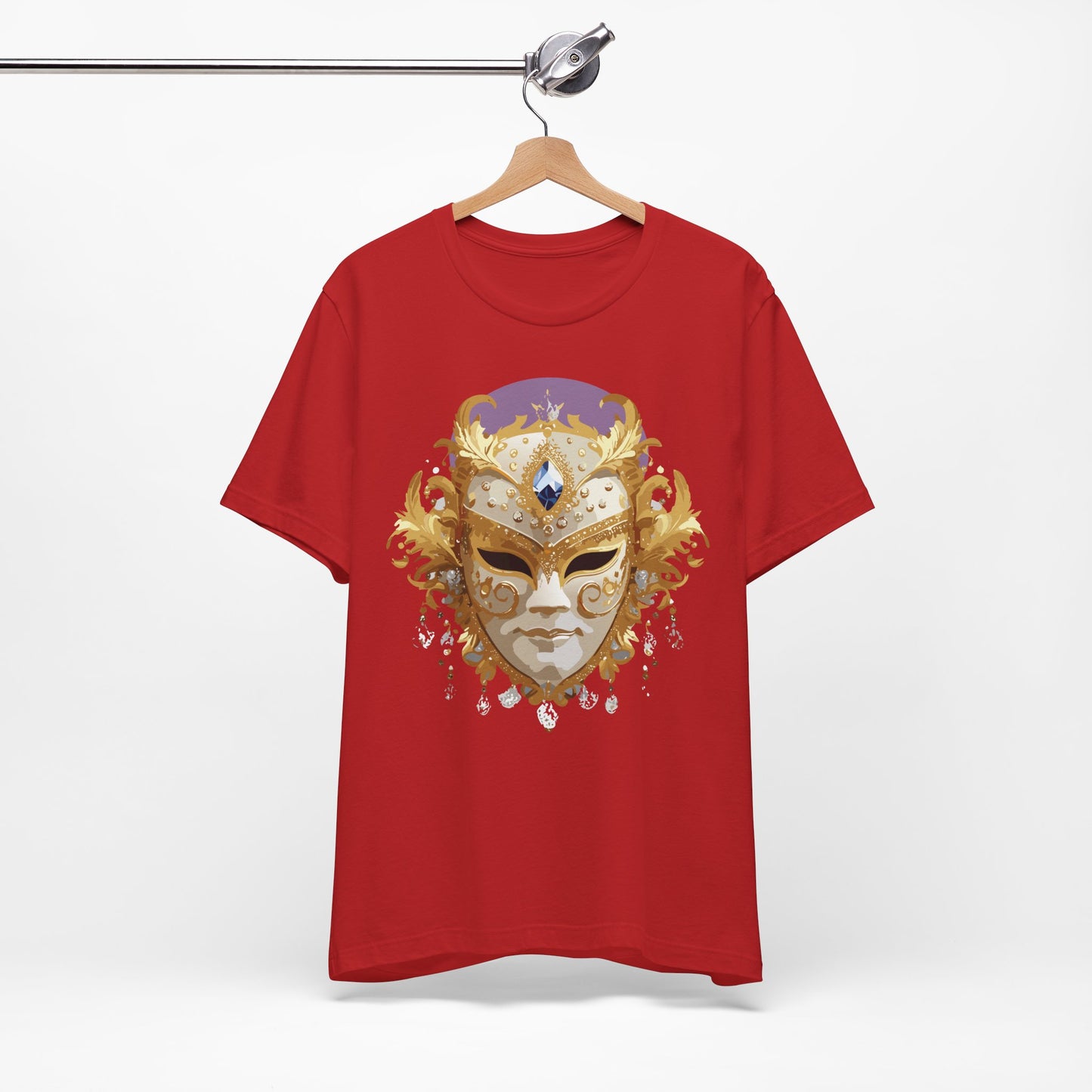Mask Shirt, Shirt with Mask, Tee Shirt with Gold Face