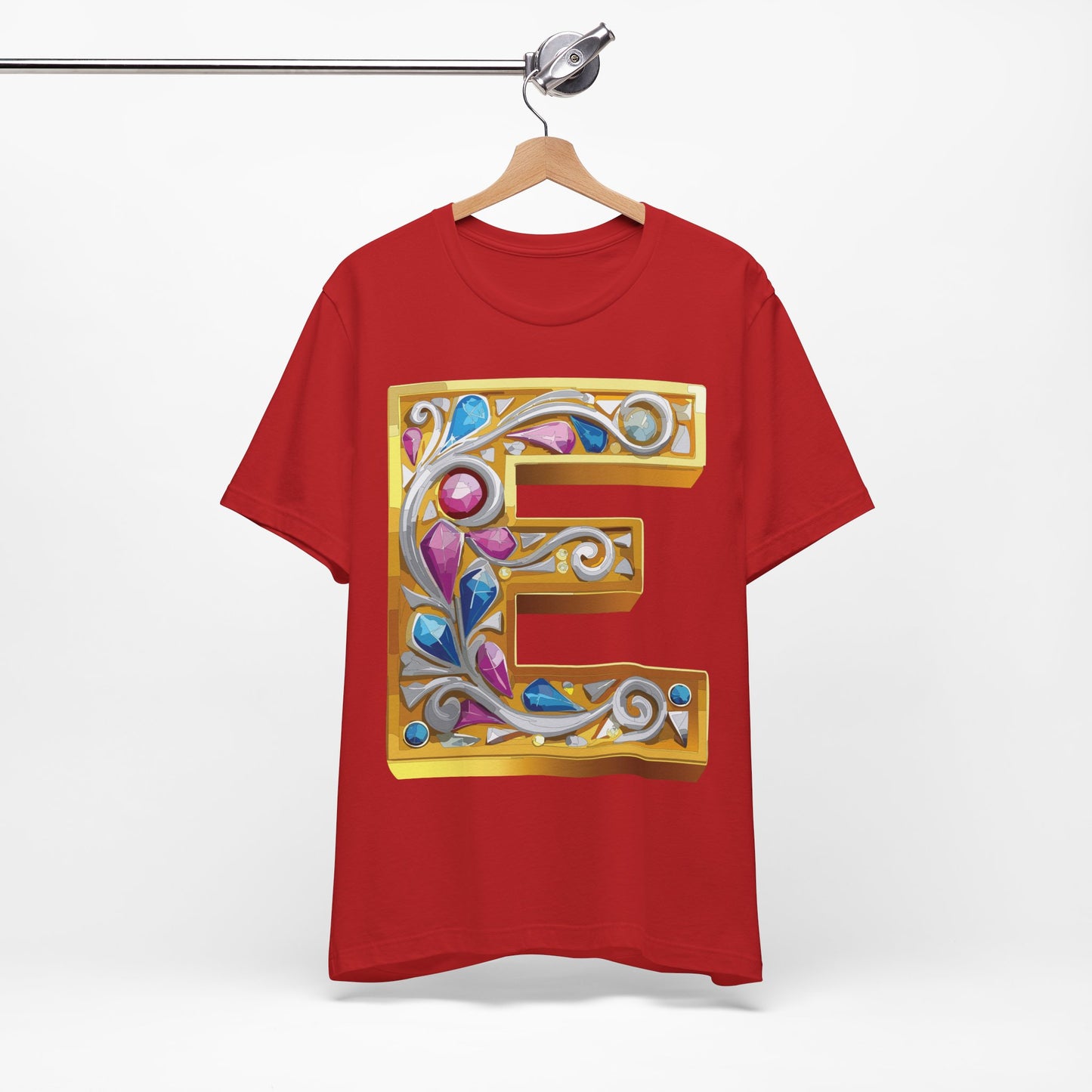Letter Shirt, Shirt with Letters, Tee Shirt with Gold Letter, Shirt with Antique Letters