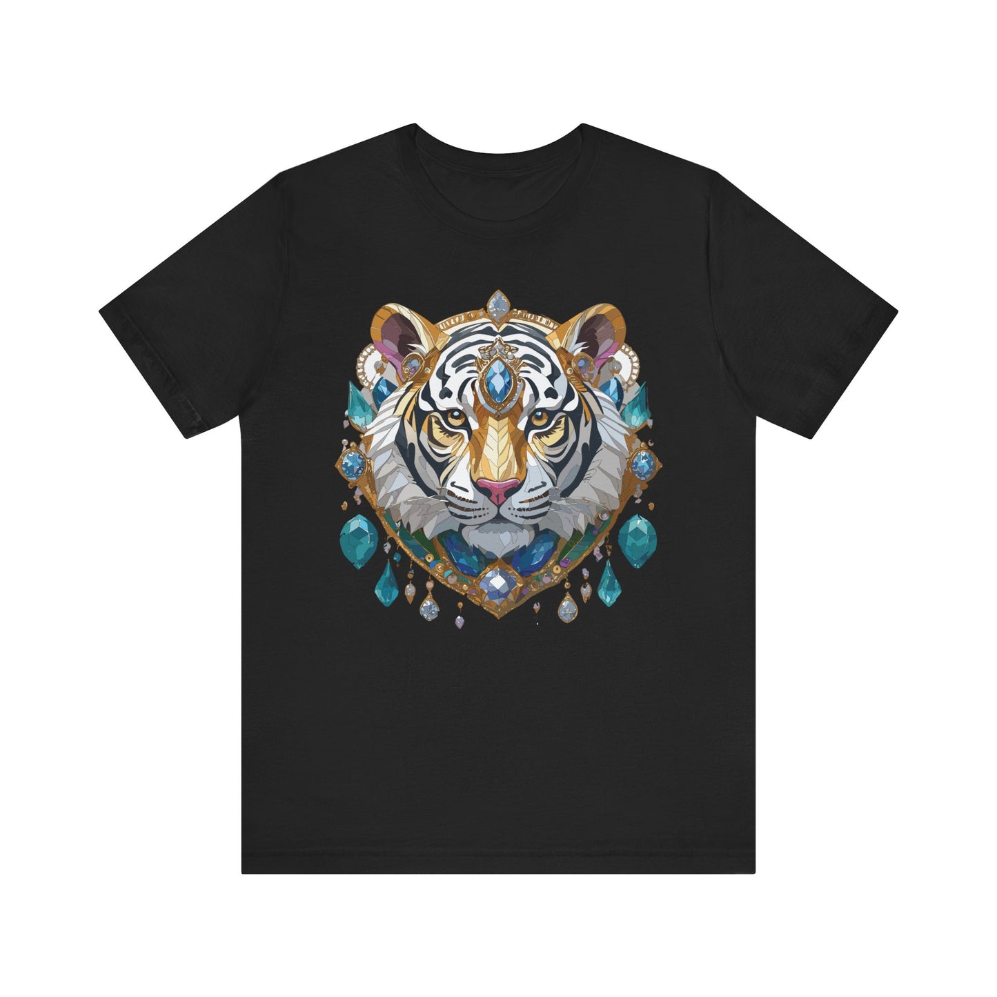 Animal Shirt, Shirt with Animal, Tee Shirt with Gold Animal Medal, Shirt with Antique Animal Medallion