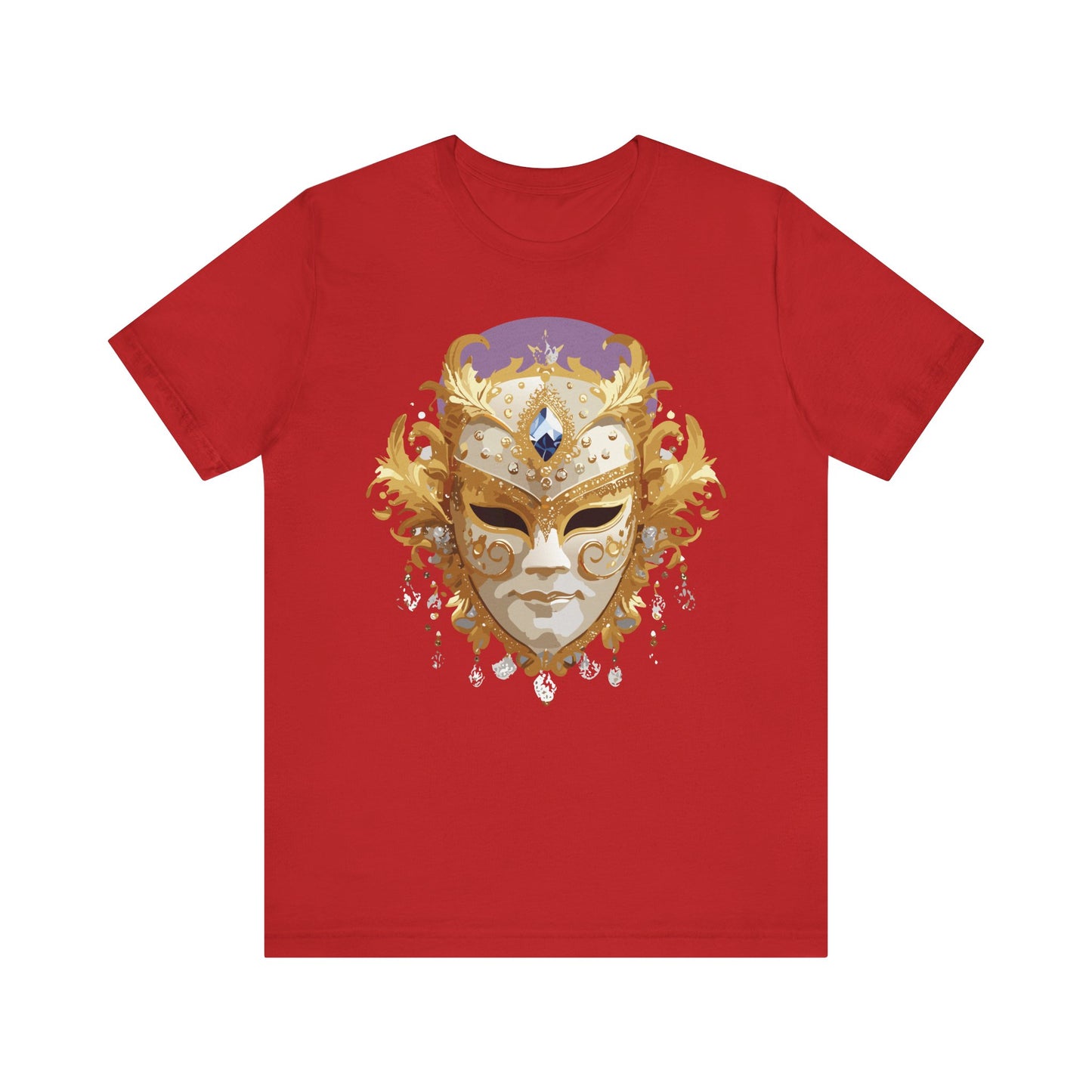 Mask Shirt, Shirt with Mask, Tee Shirt with Gold Face