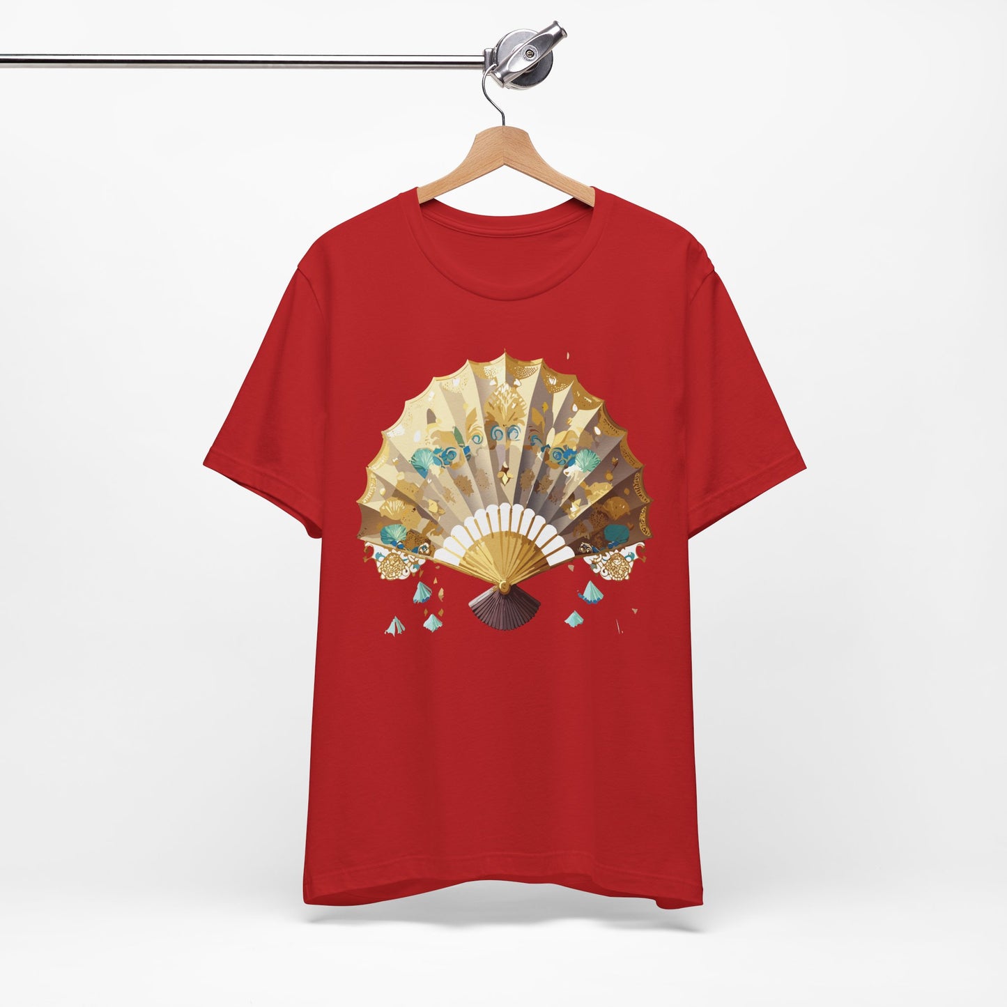 Fan shirt, Shirt with Fan, Tee Shirt with Gold Blower