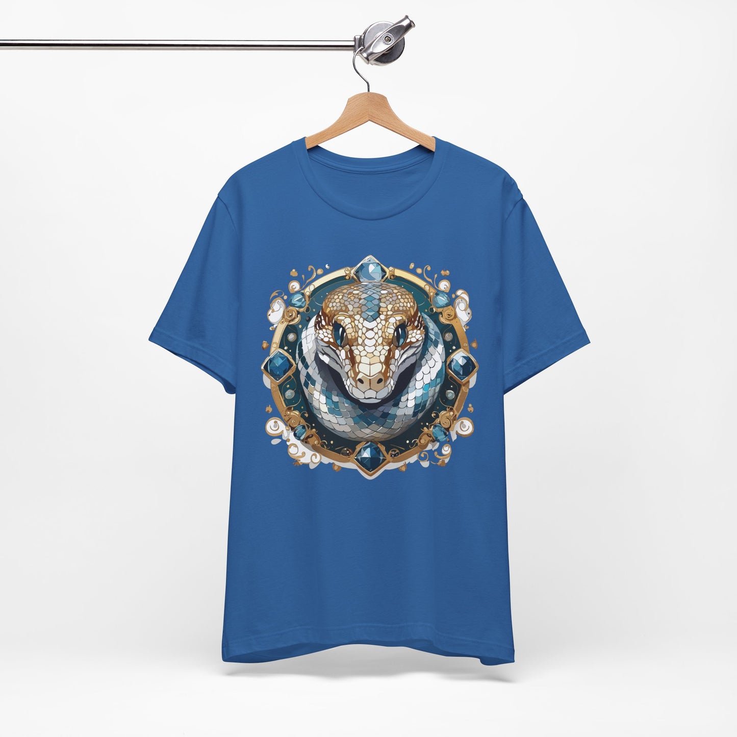Animal Shirt, Shirt with Animal, Tee Shirt with Gold Animal Medal, Shirt with Antique Animal Medallion