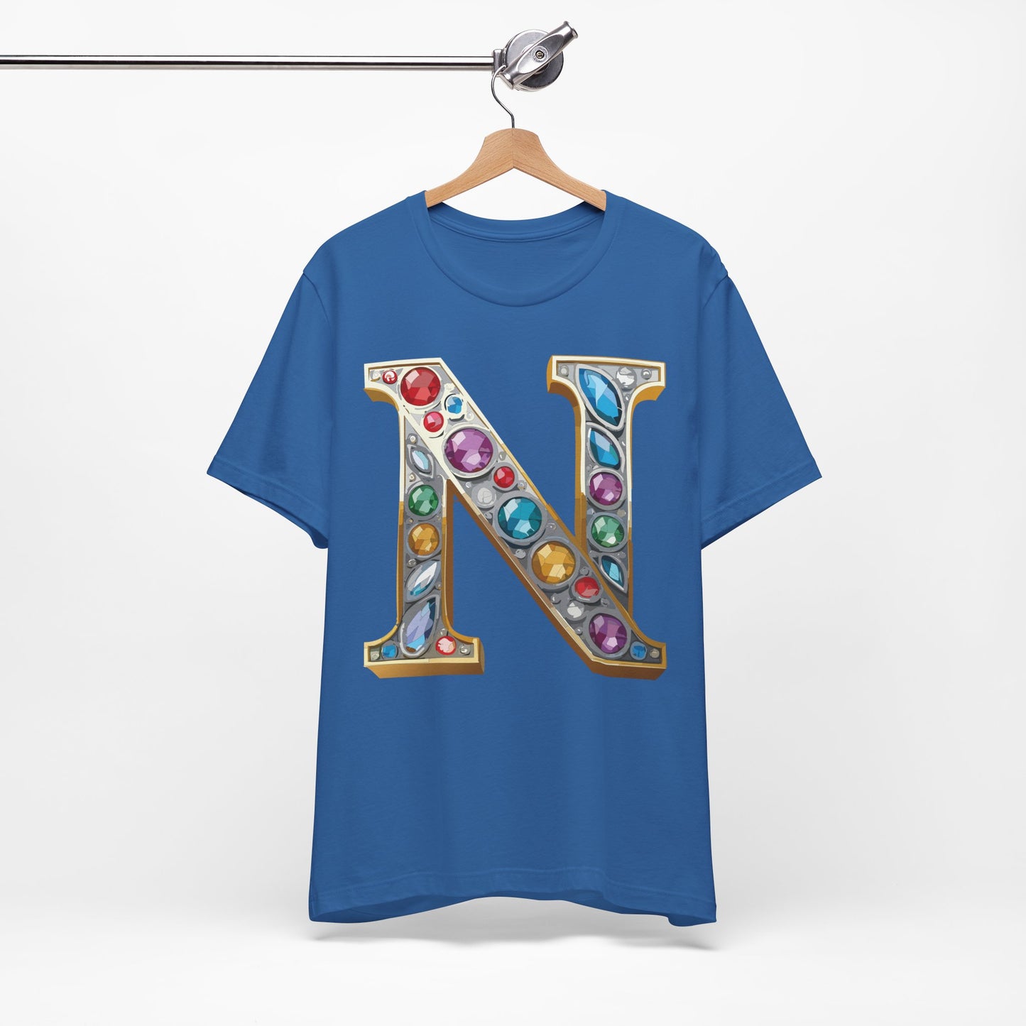 Letter Shirt, Shirt with Letters, Tee Shirt with Gold Letter, Shirt with Antique Letters