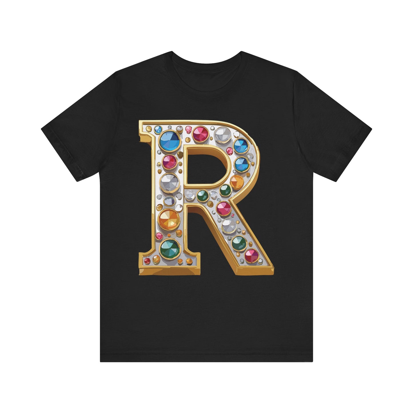 Letter Shirt, Shirt with Letters, Tee Shirt with Gold Letter, Shirt with Antique Letters