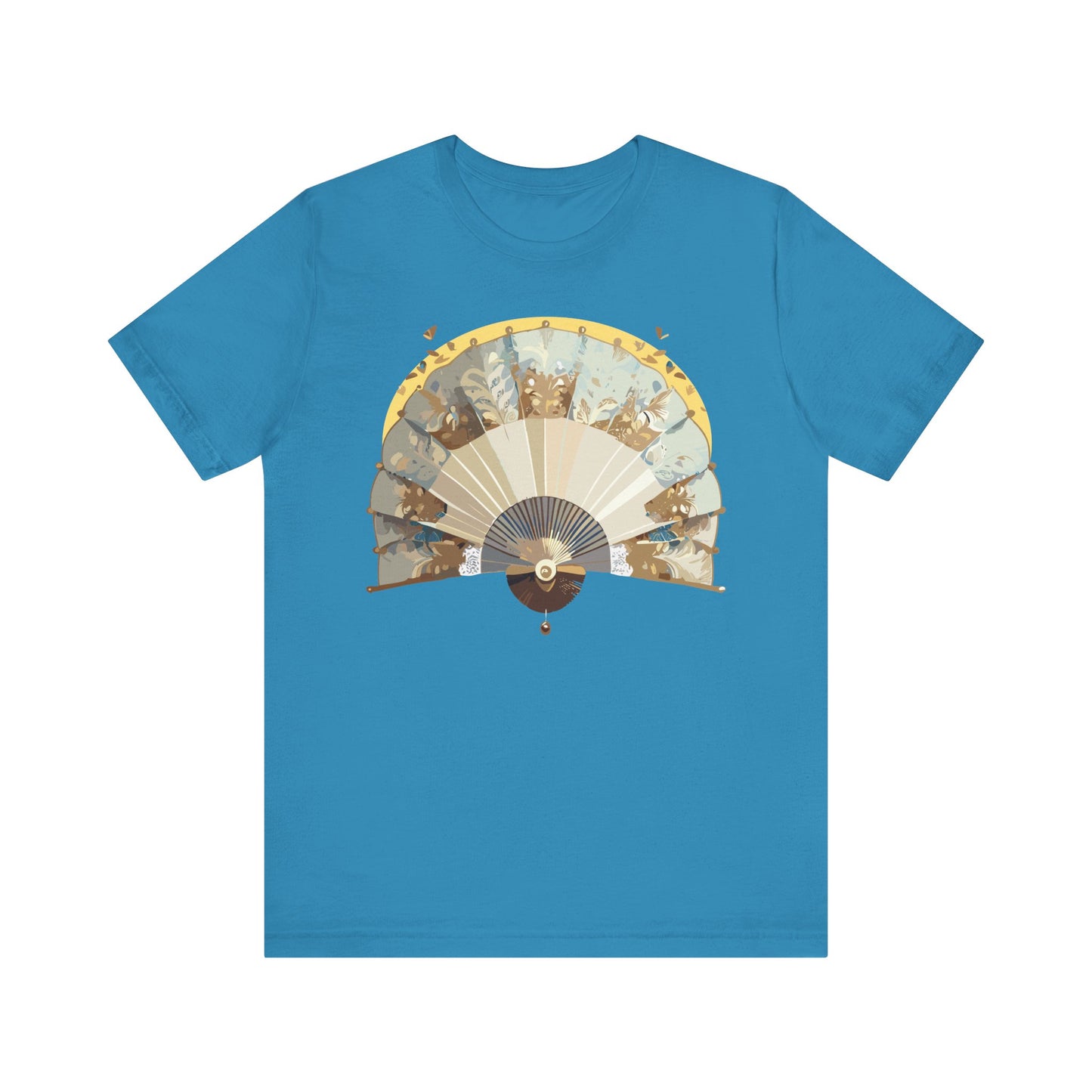 Fan shirt, Shirt with Fan, Tee Shirt with Gold Blower