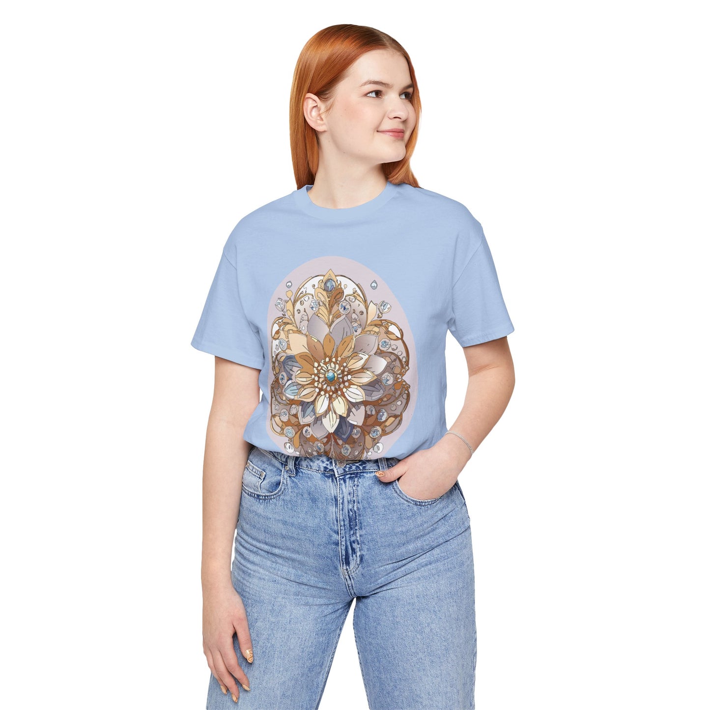 Floral Shirt, Flower Shirt, Tee Shirt with Antique Flower