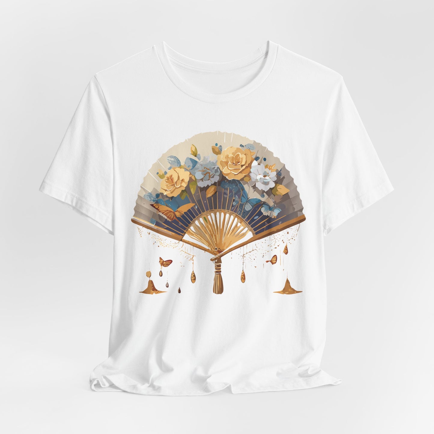 Fan shirt, Shirt with Fan, Tee Shirt with Gold Blower