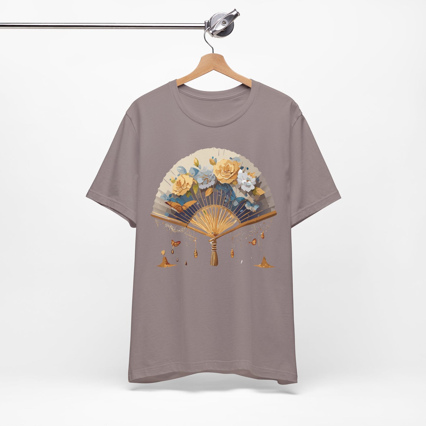 Fan shirt, Shirt with Fan, Tee Shirt with Gold Blower