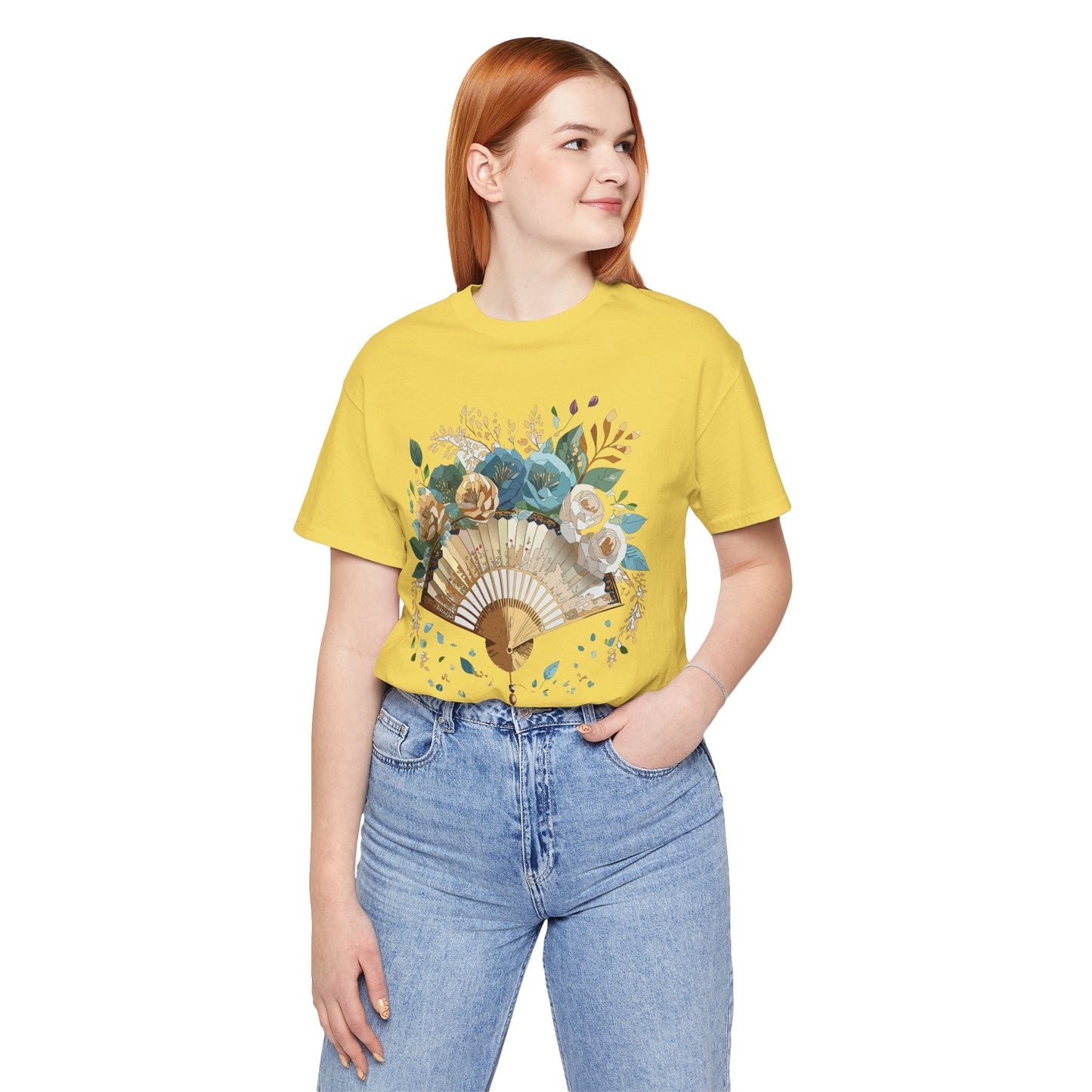 Fan shirt, Shirt with Fan, Tee Shirt with Gold Blower