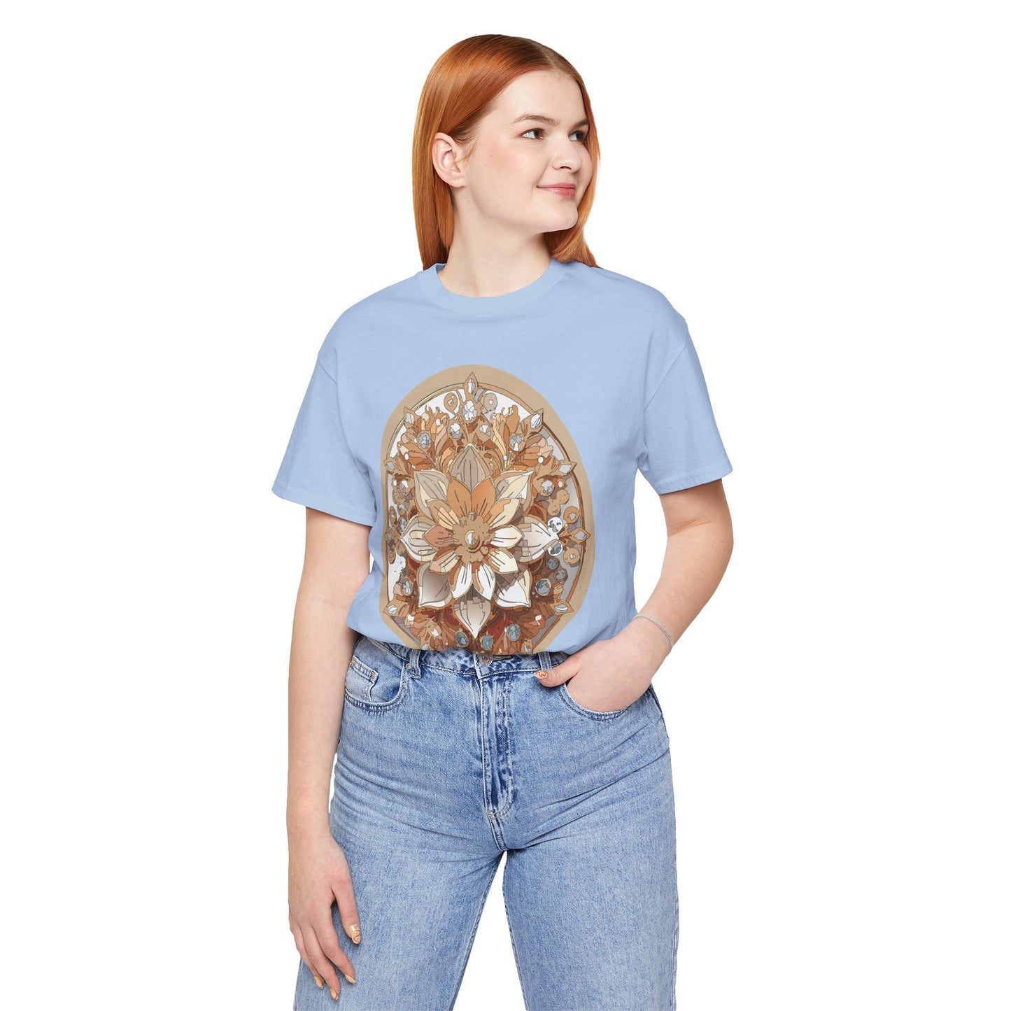 Floral Shirt, Flower Shirt, Tee Shirt with Antique Flower