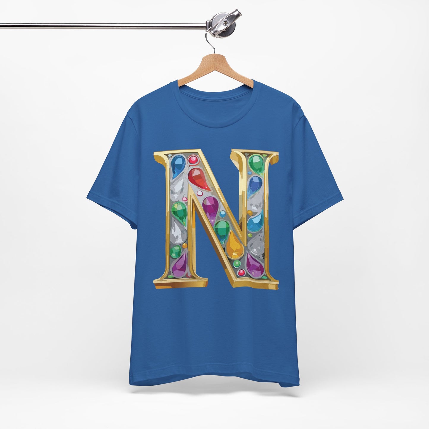 Letter Shirt, Shirt with Letters, Tee Shirt with Gold Letter, Shirt with Antique Letters