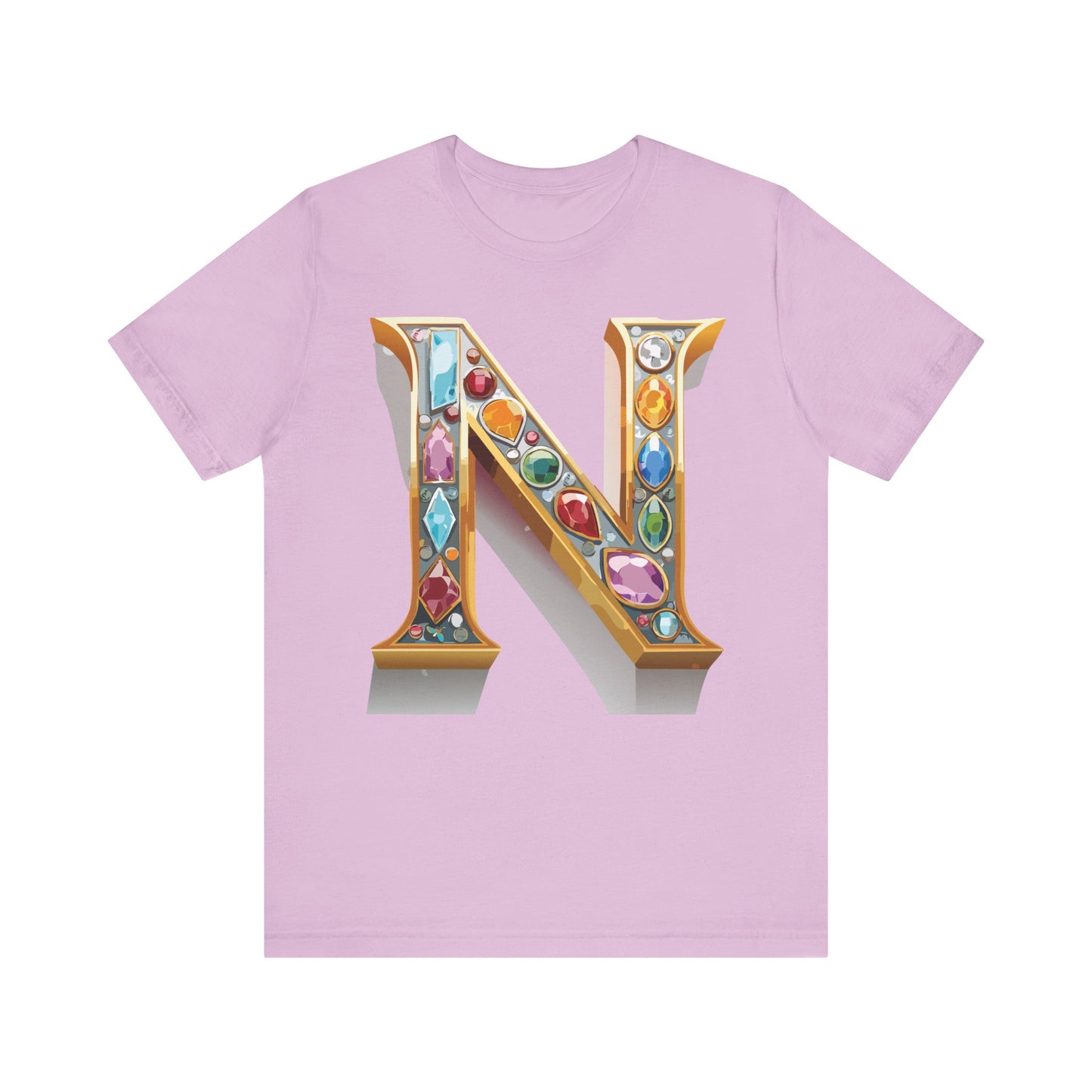 Letter Shirt, Shirt with Letters, Tee Shirt with Gold Letter, Shirt with Antique Letters