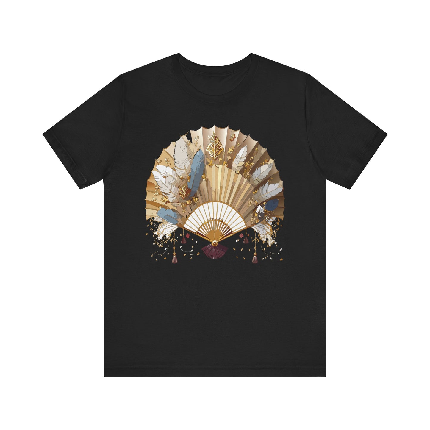 Fan shirt, Shirt with Fan, Tee Shirt with Gold Blower