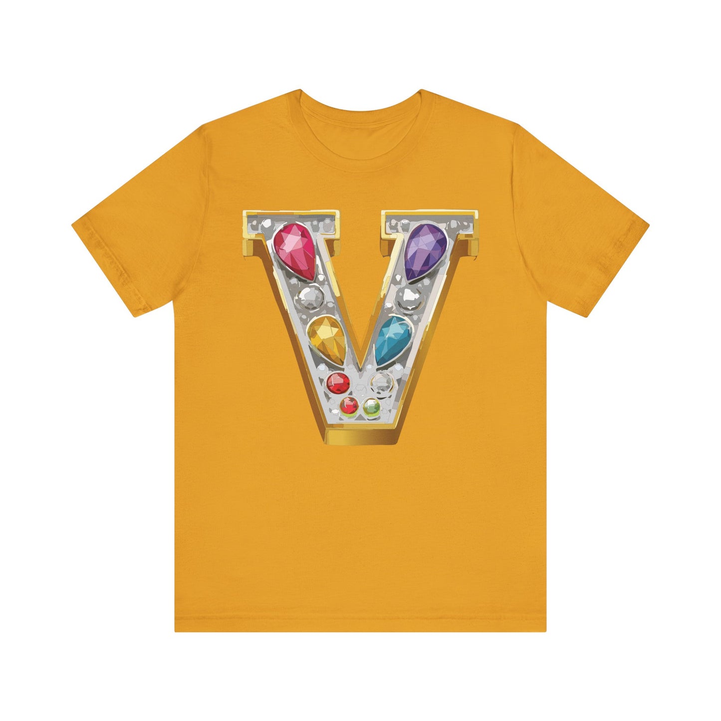Letter Shirt, Shirt with Letters, Tee Shirt with Gold Letter, Shirt with Antique Letters