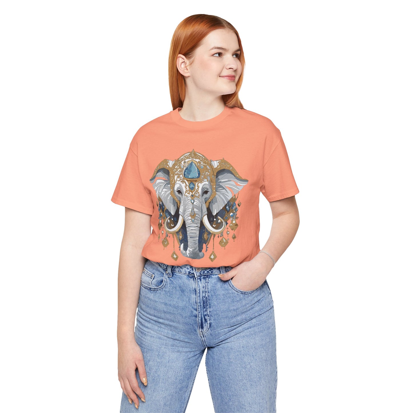 Animal Shirt, Shirt with Animal, Tee Shirt with Gold Animal Medal, Shirt with Antique Animal Medallion
