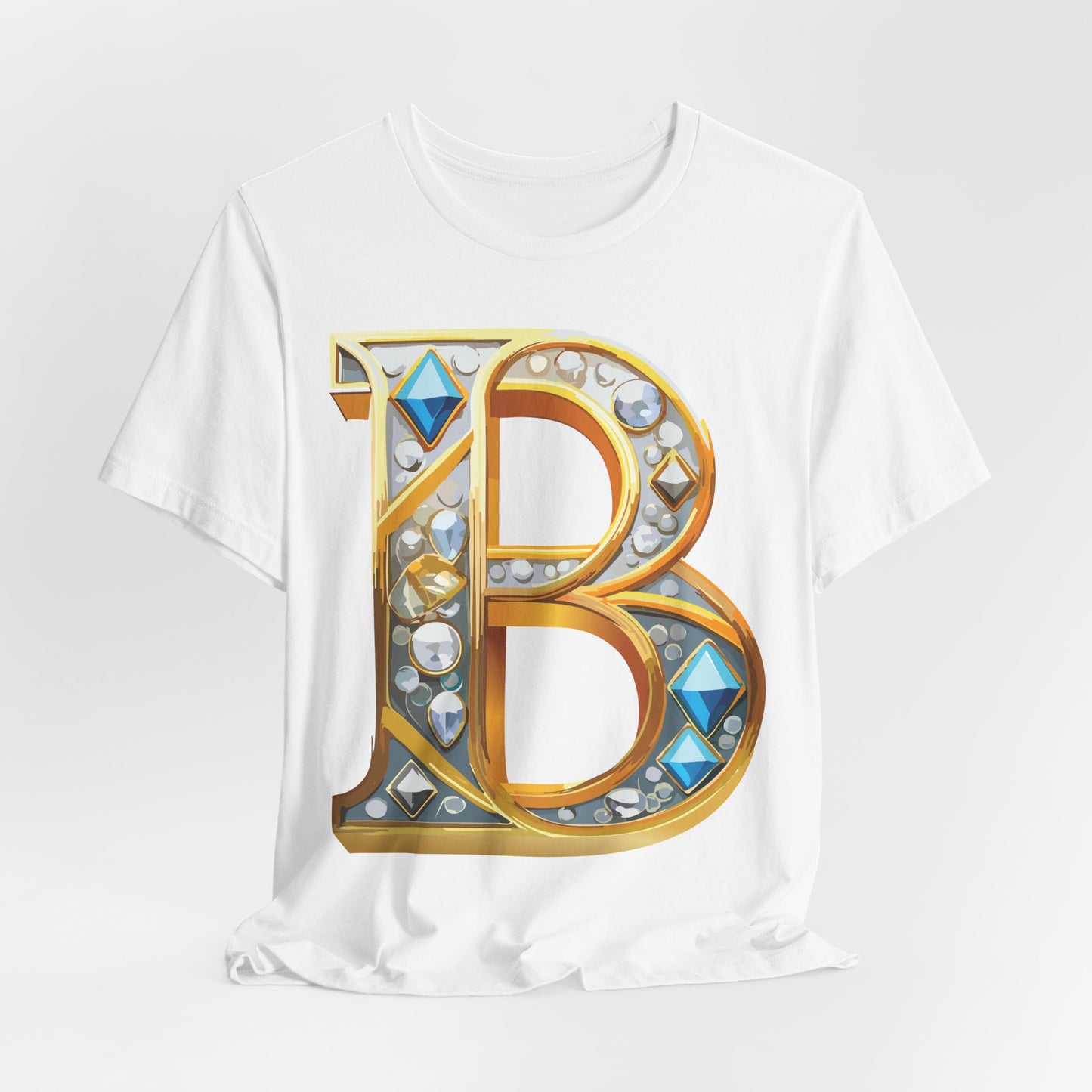 Letter Shirt, Shirt with Letters, Tee Shirt with Gold Letter, Shirt with Antique Letters